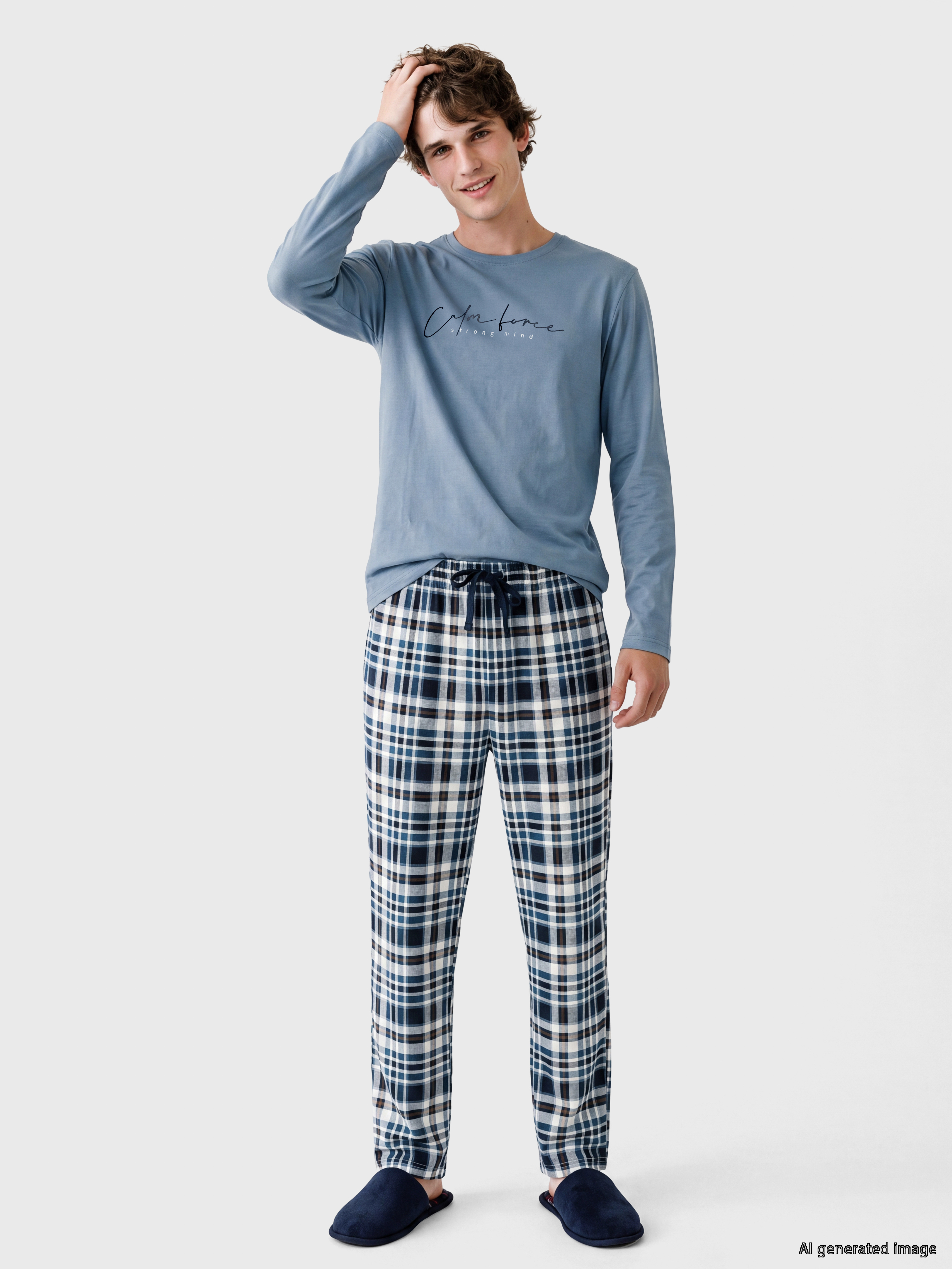 LC WAIKIKI Regular Fit Ekose Erkek Pijama Takımı