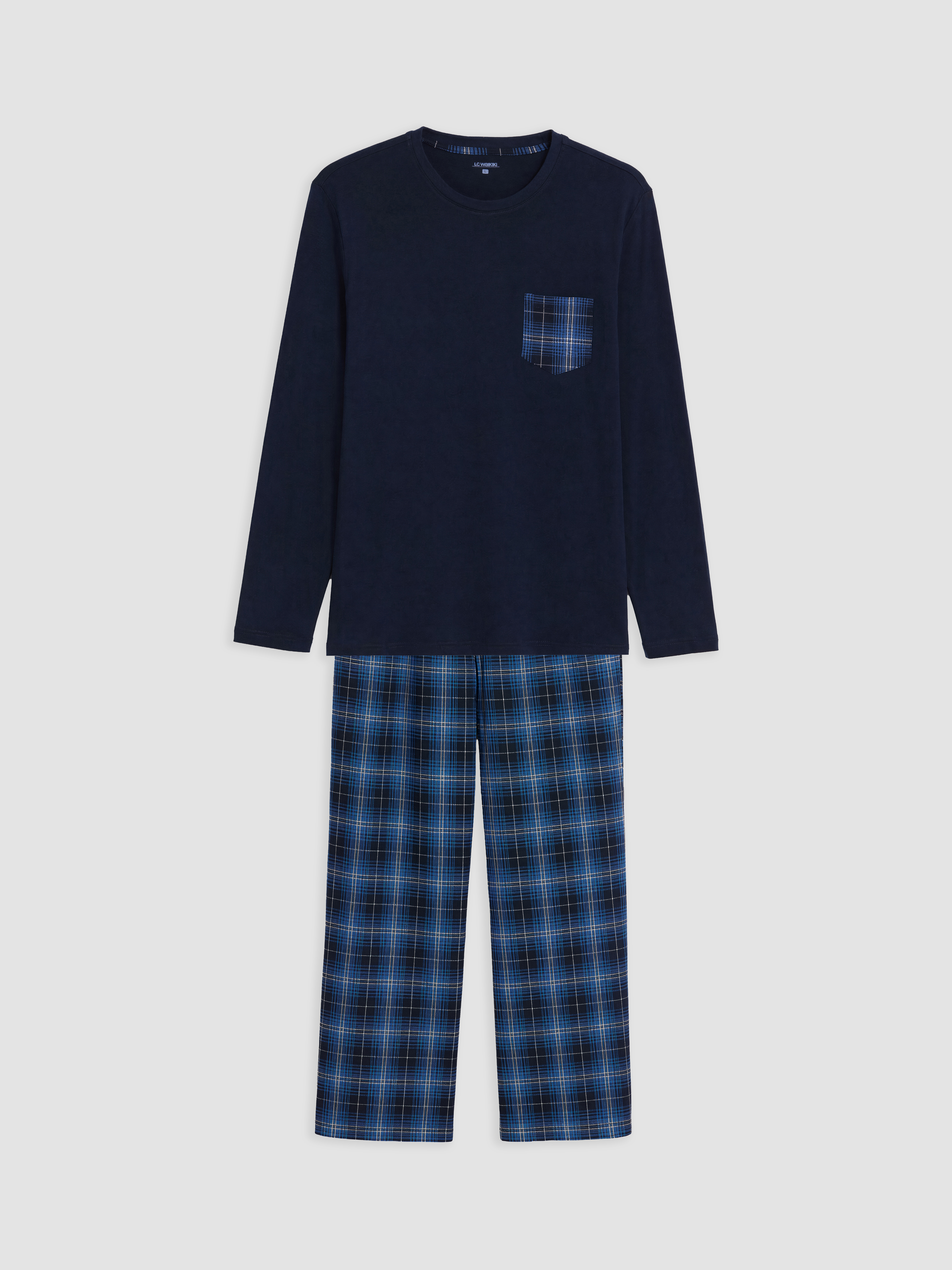 LC WAIKIKI Regular Fit Ekose Erkek Pijama Takım görsel 5