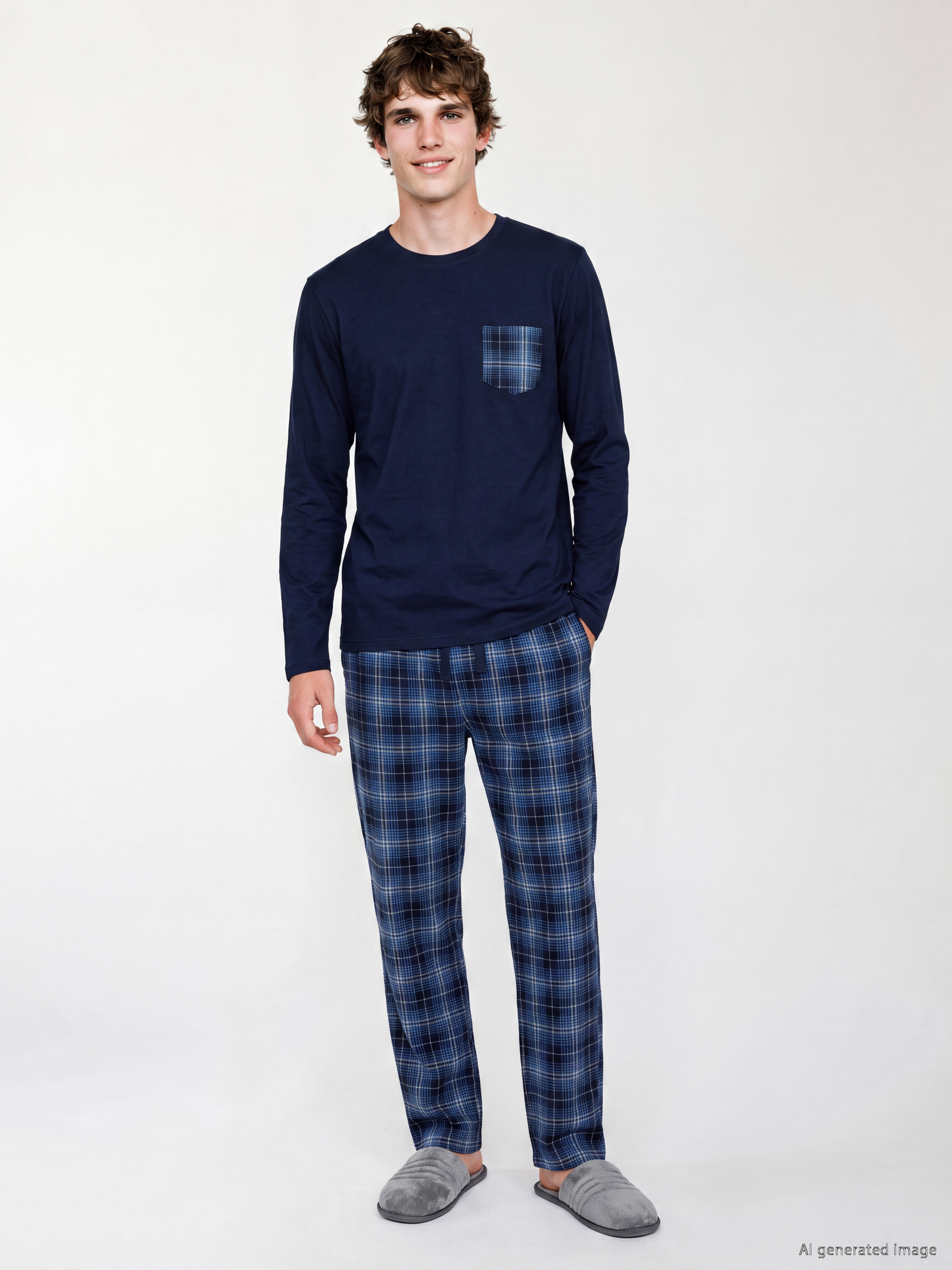 LC WAIKIKI Regular Fit Ekose Erkek Pijama Takım