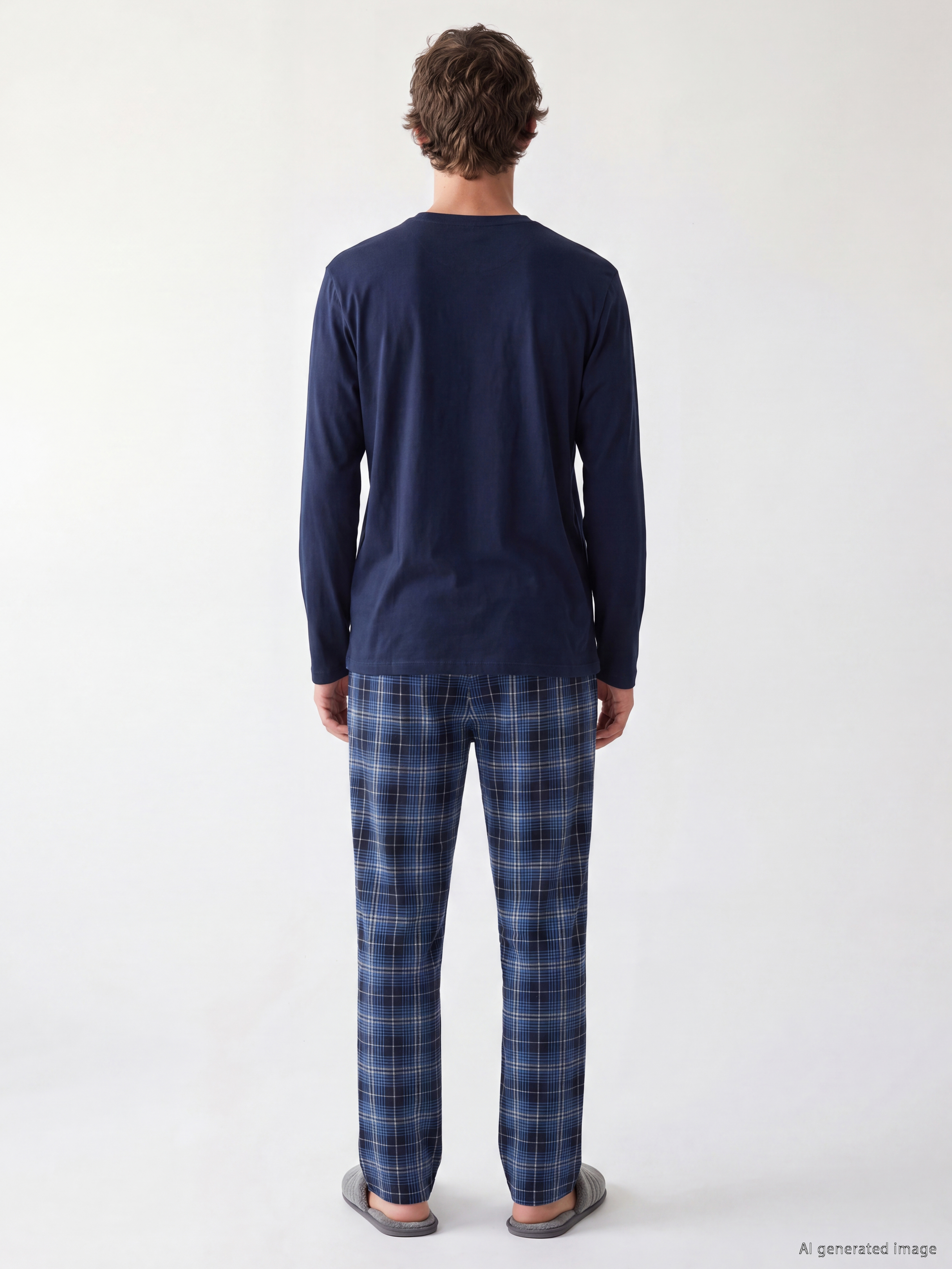 LC WAIKIKI Regular Fit Ekose Erkek Pijama Takım görsel 4