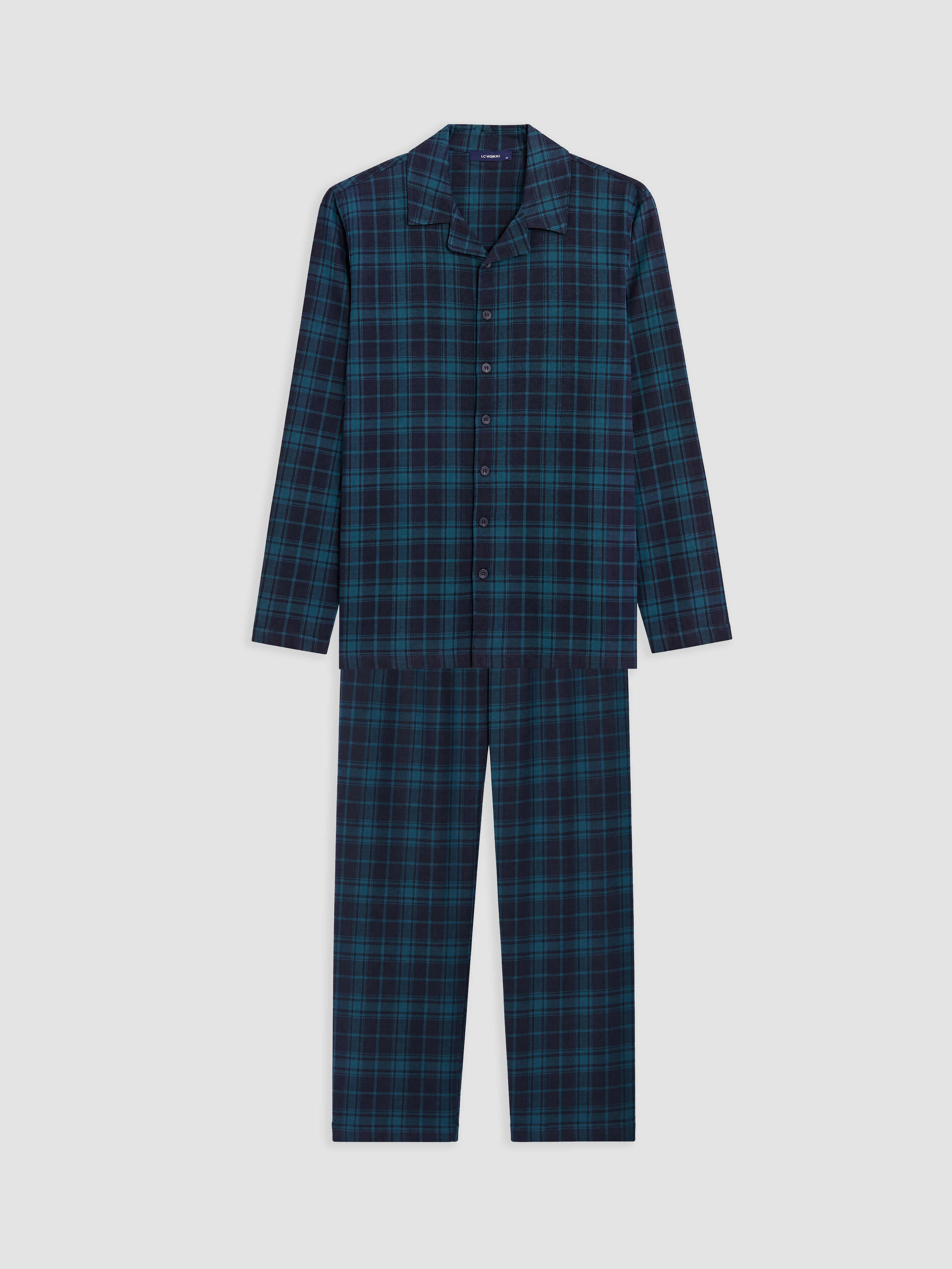 LC WAIKIKI Regular Fit Ekose Erkek Pijama Takımı görsel 5