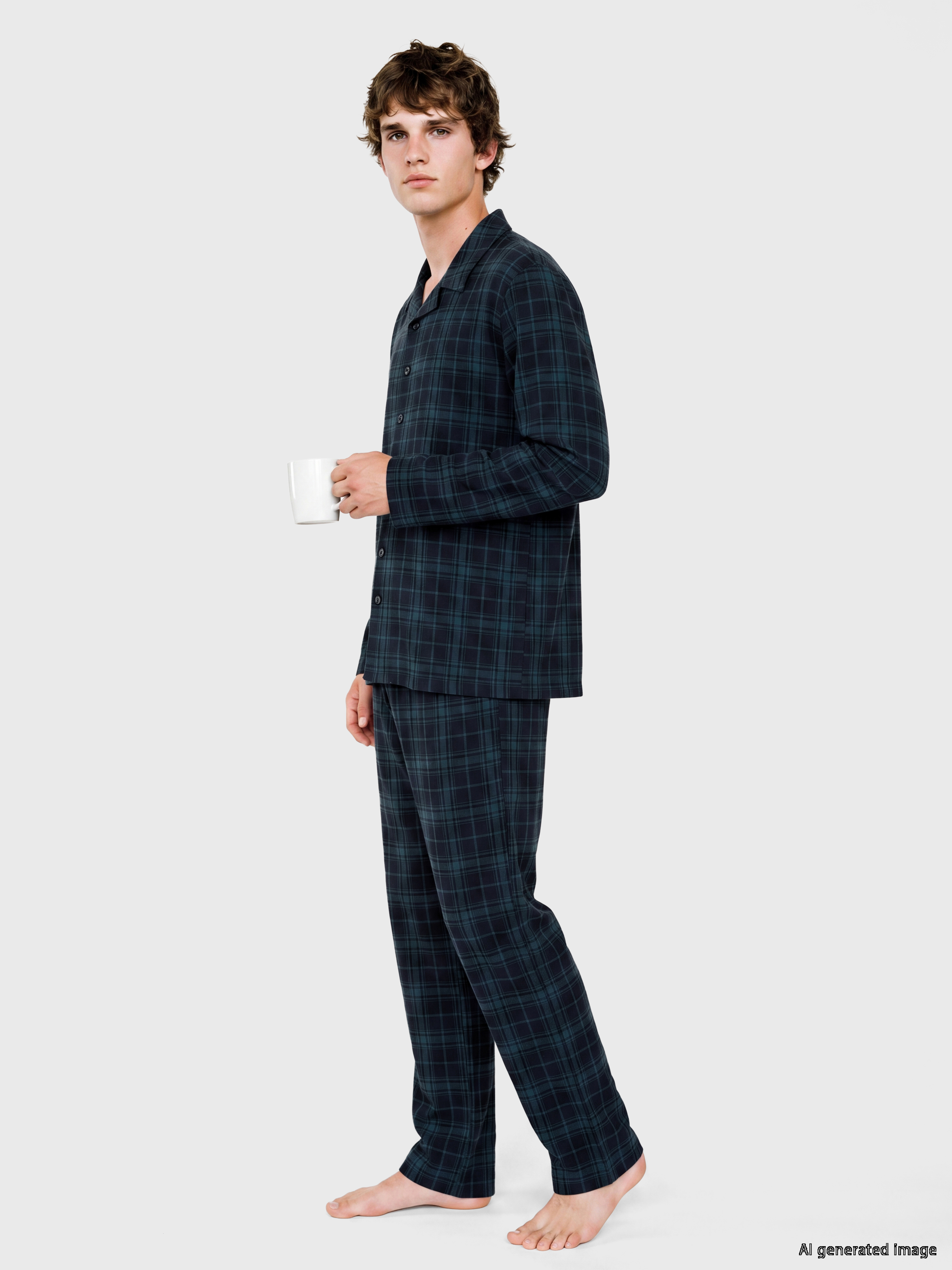 LC WAIKIKI Regular Fit Ekose Erkek Pijama Takımı