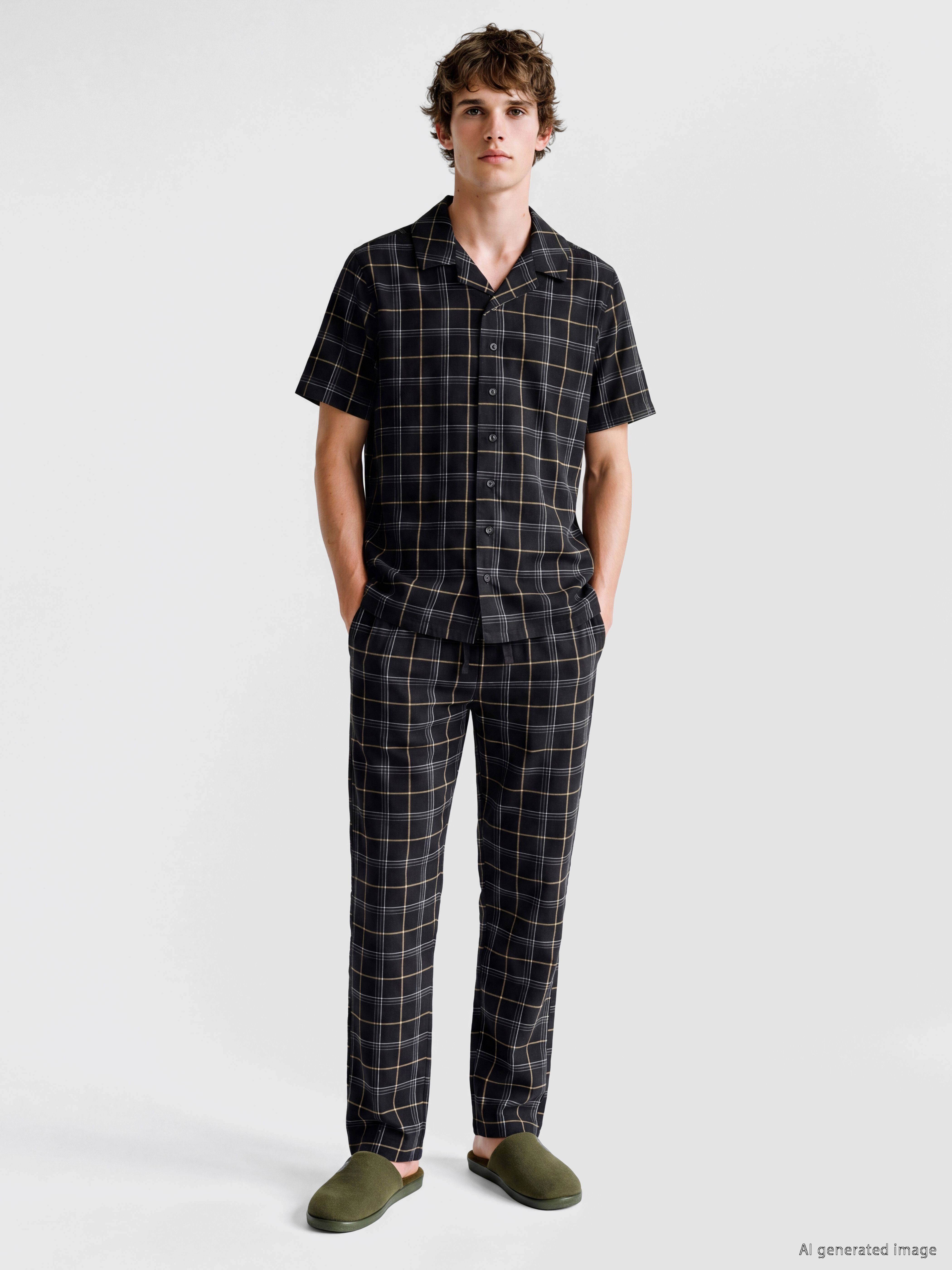 LC WAIKIKI Ekose Desenli Erkek Pijama Takımı