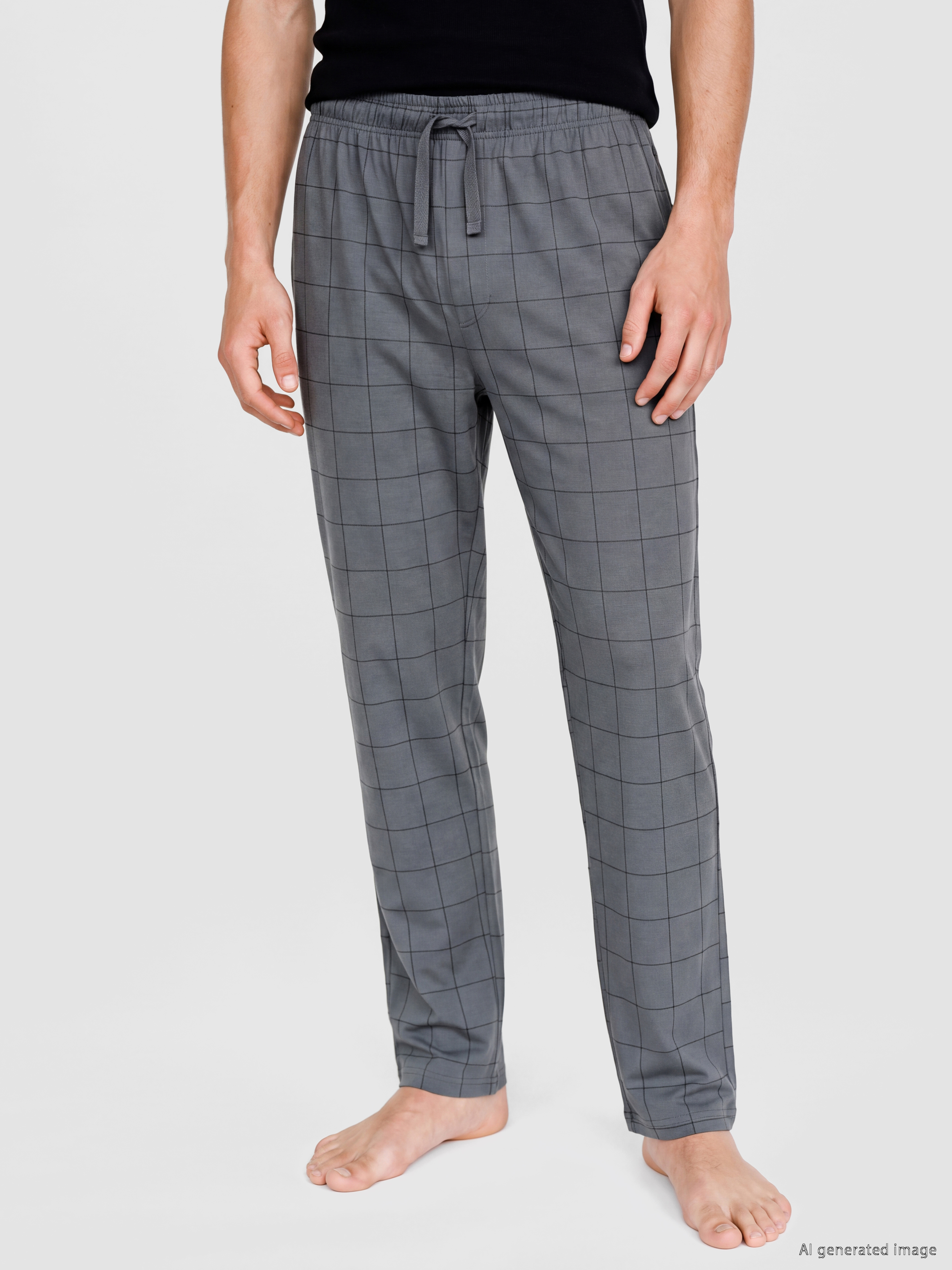 LC WAIKIKI Regular Fit Ekose Erkek Pijama Alt görsel 2