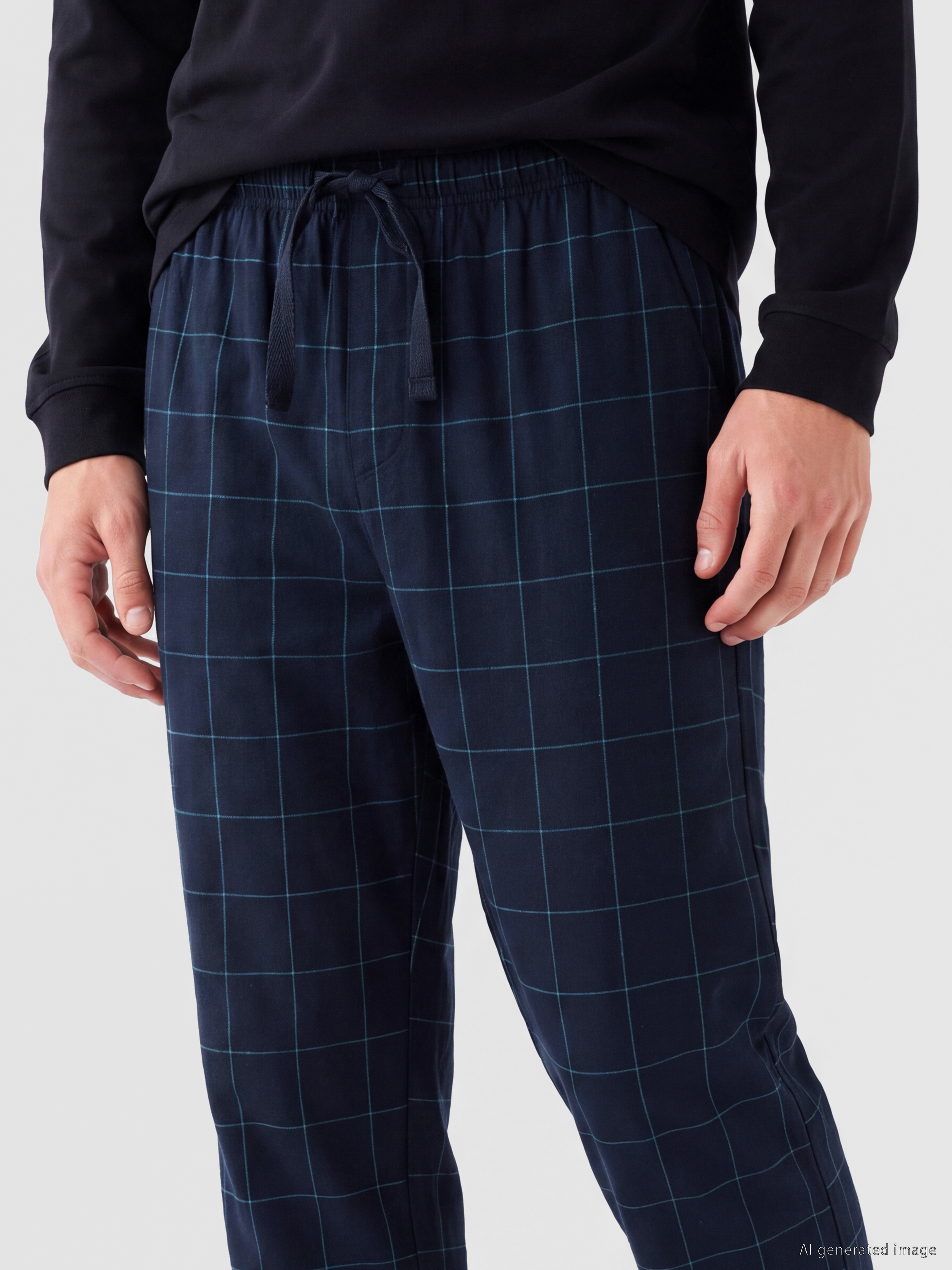 LC WAIKIKI Regular Fit Ekose Erkek Pijama Alt görsel 4