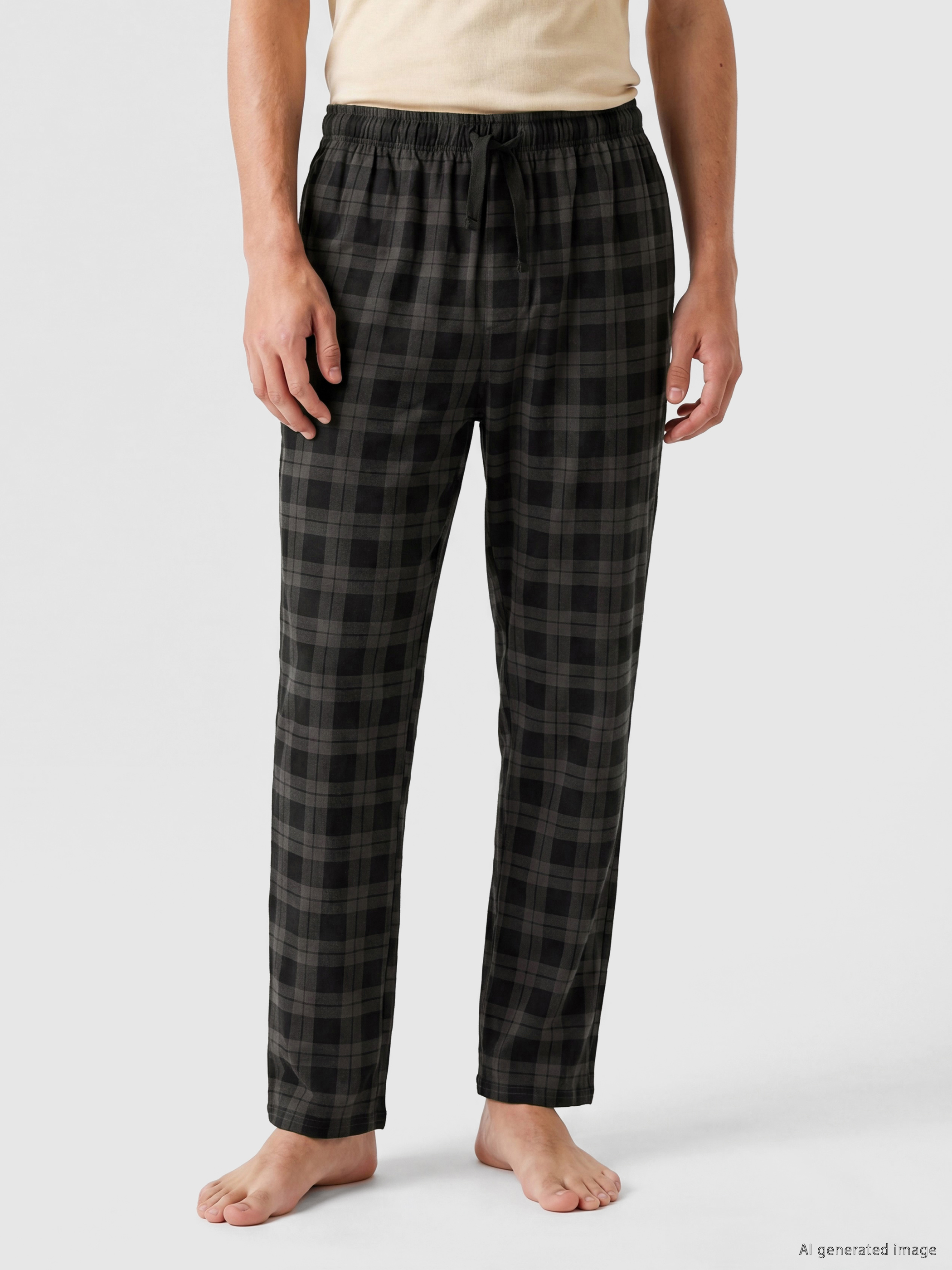 LC WAIKIKI Standart Kalıp Ekose Erkek Pijama Altı görsel 2