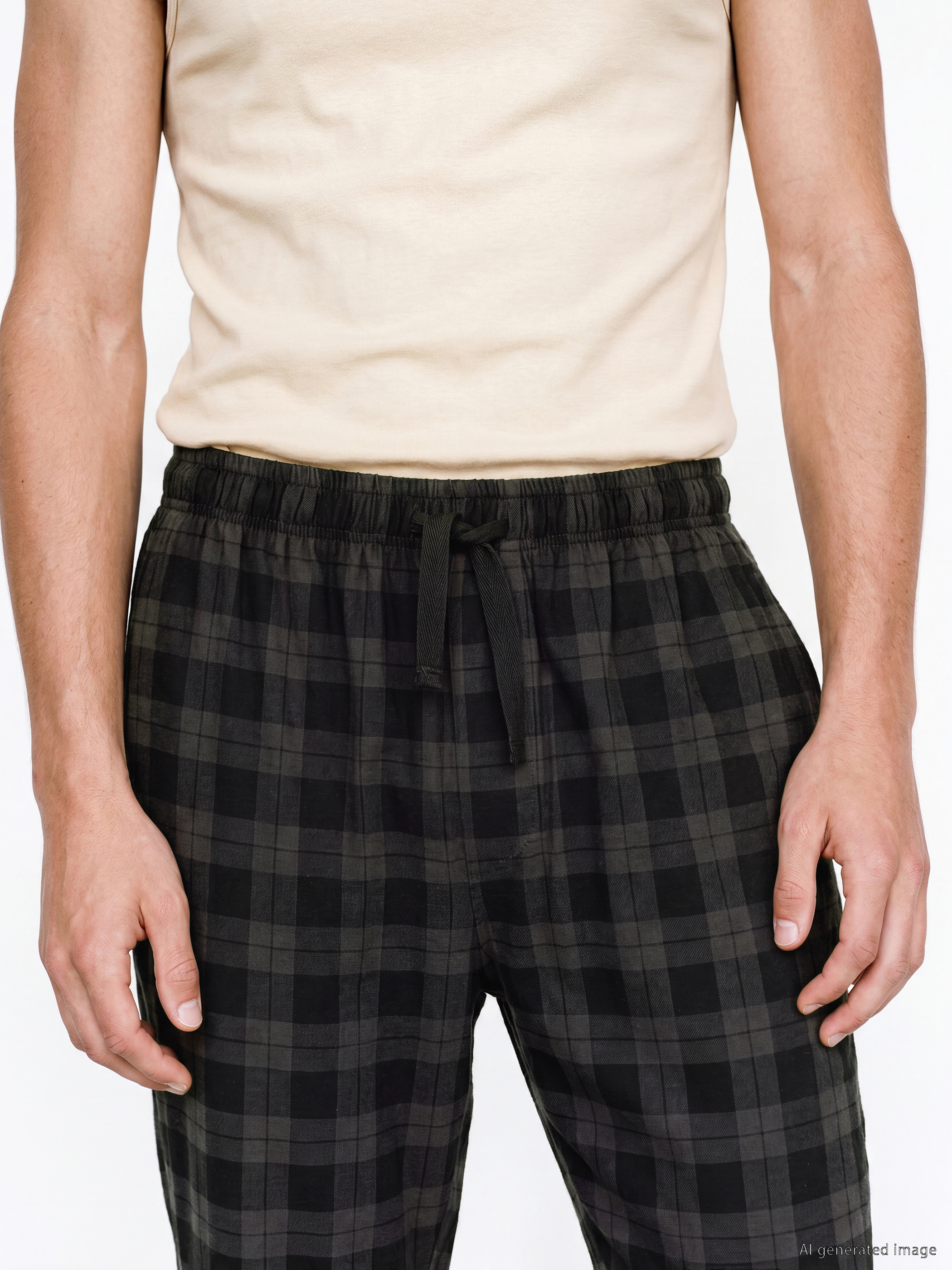 LC WAIKIKI Standart Kalıp Ekose Erkek Pijama Altı görsel 3