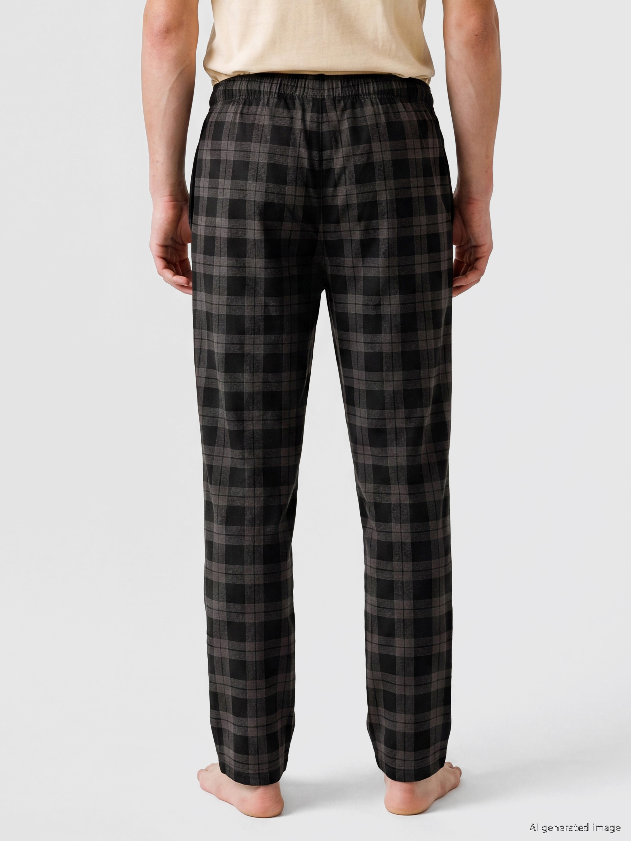 LC WAIKIKI Standart Kalıp Ekose Erkek Pijama Altı görsel 4