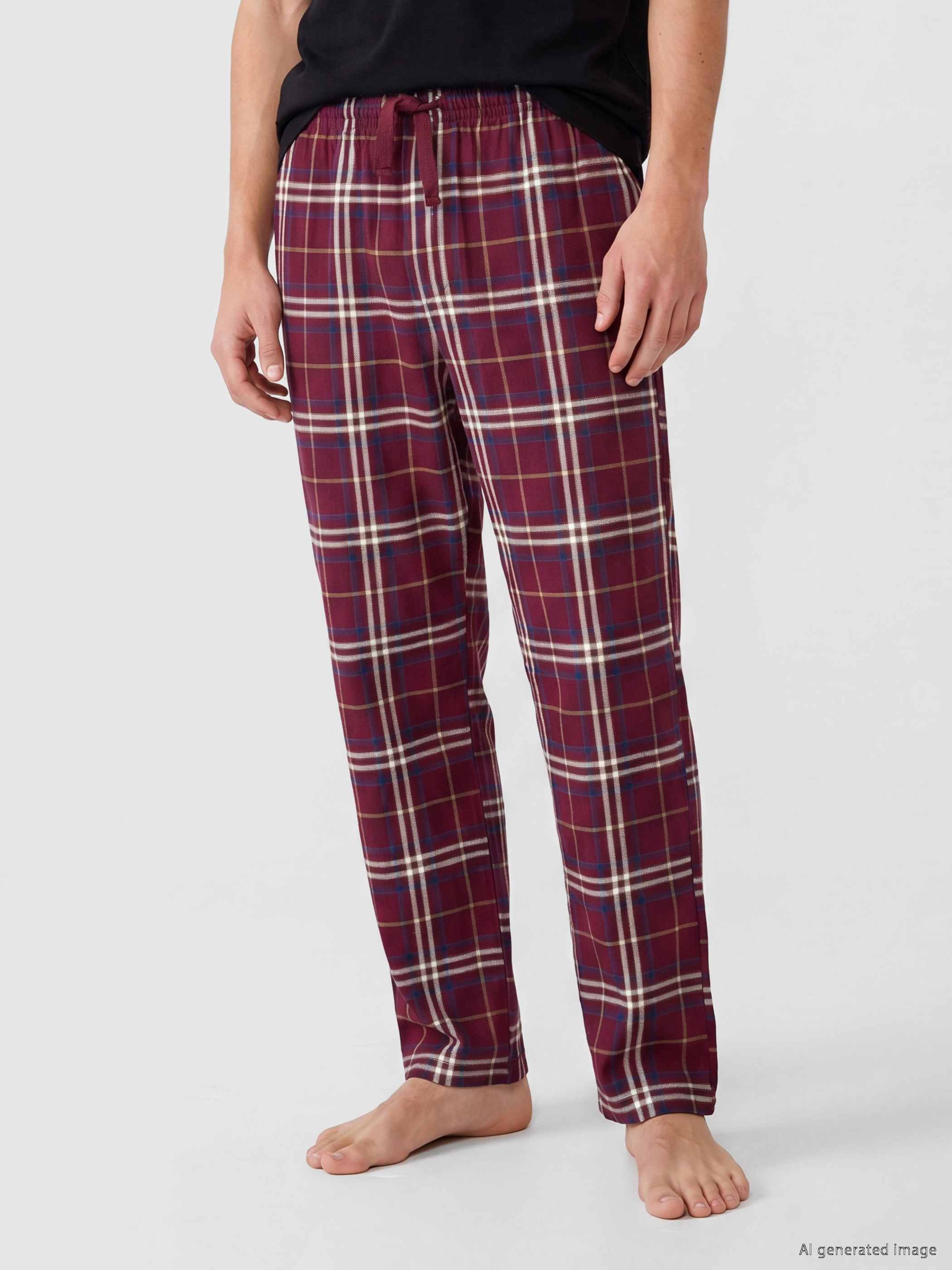 LC WAIKIKI Regular Fit Ekose Erkek Pijama Alt görsel 2