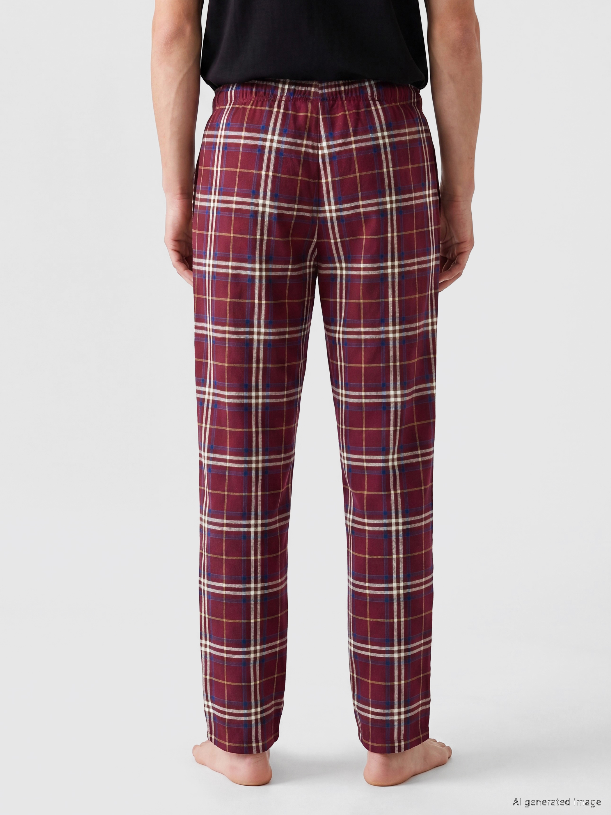 LC WAIKIKI Regular Fit Ekose Erkek Pijama Alt görsel 4