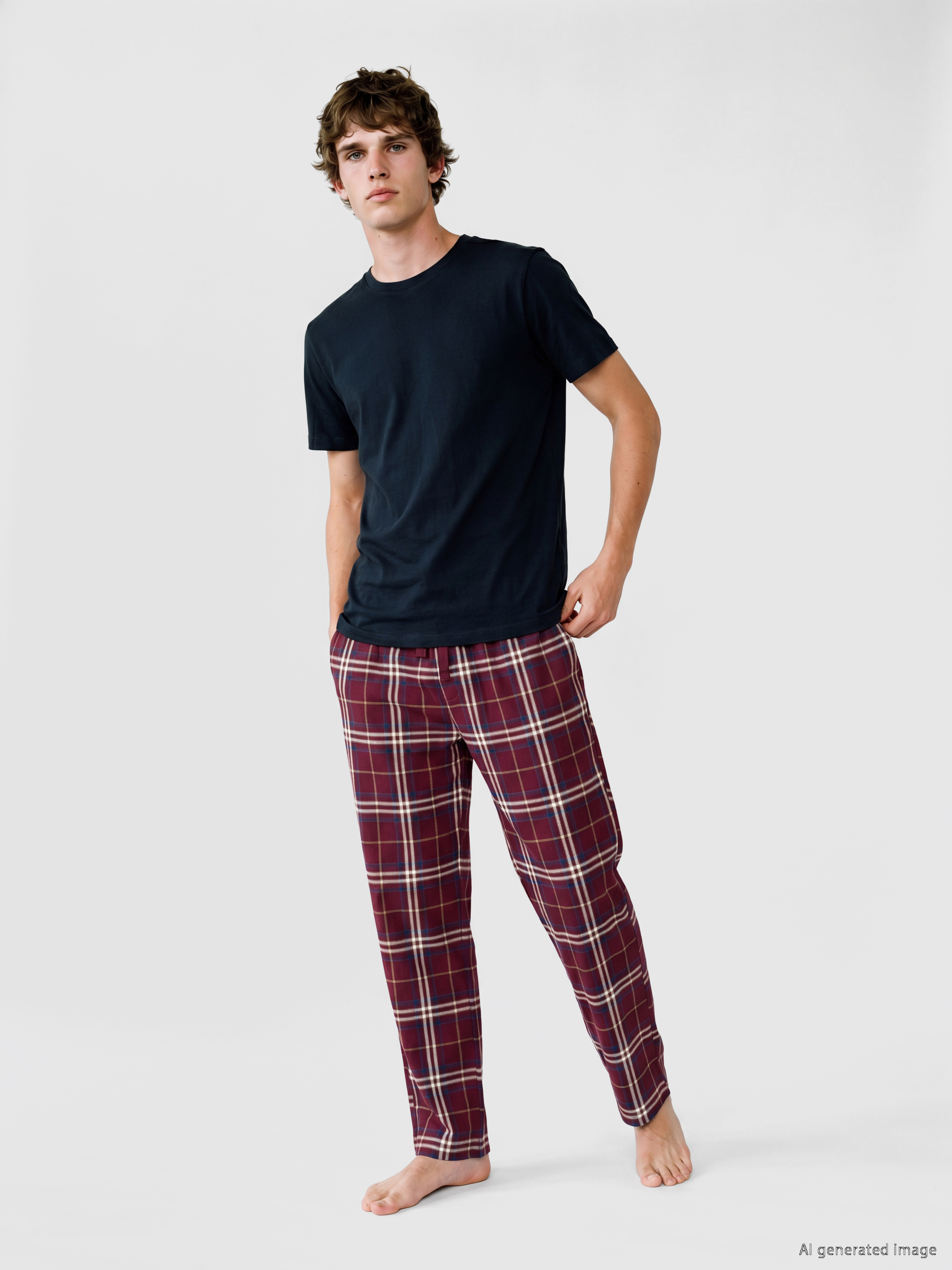 LC WAIKIKI Regular Fit Ekose Erkek Pijama Alt
