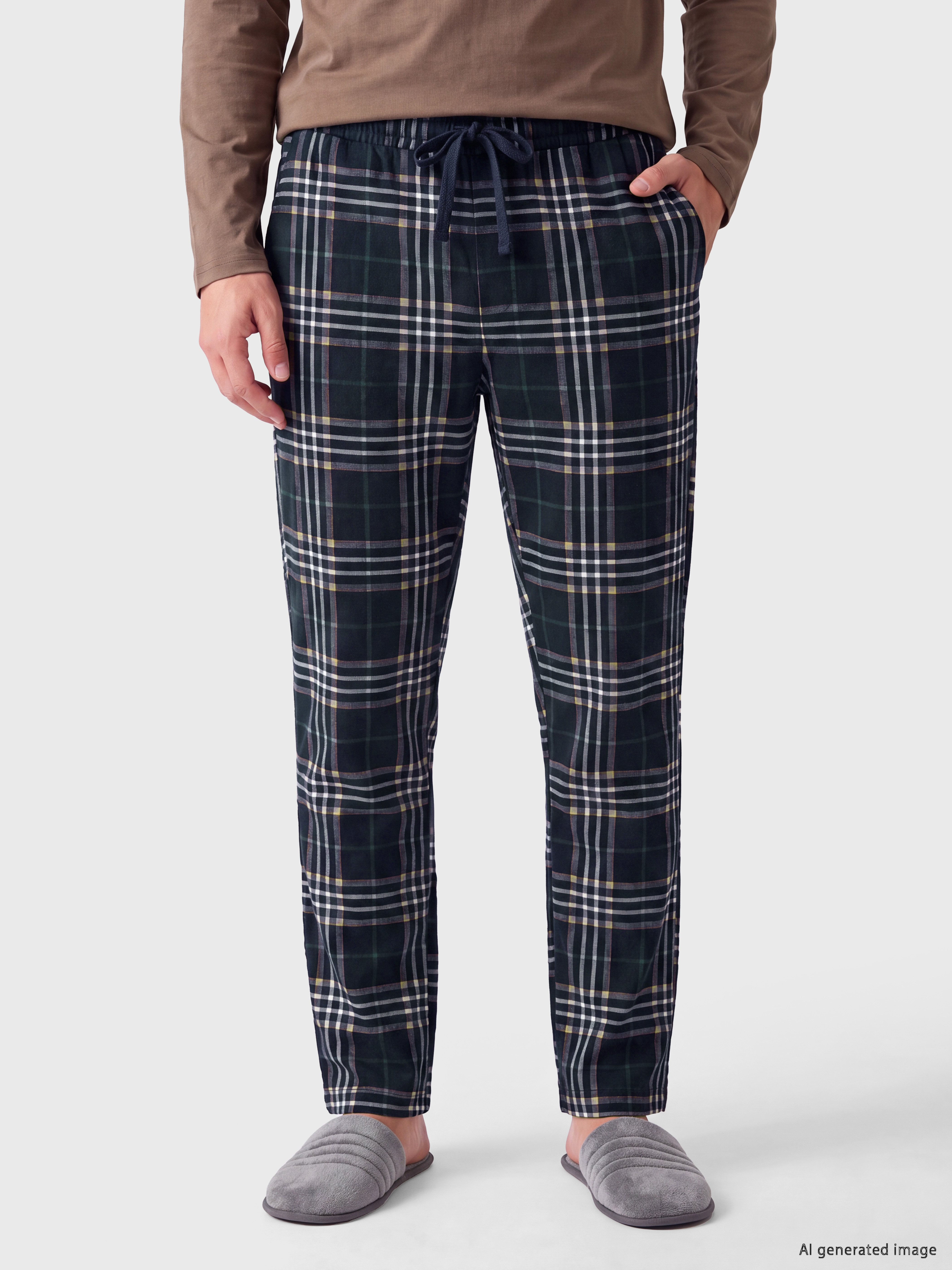 LC WAIKIKI Regular Fit Ekose Erkek Pijama Alt görsel 2