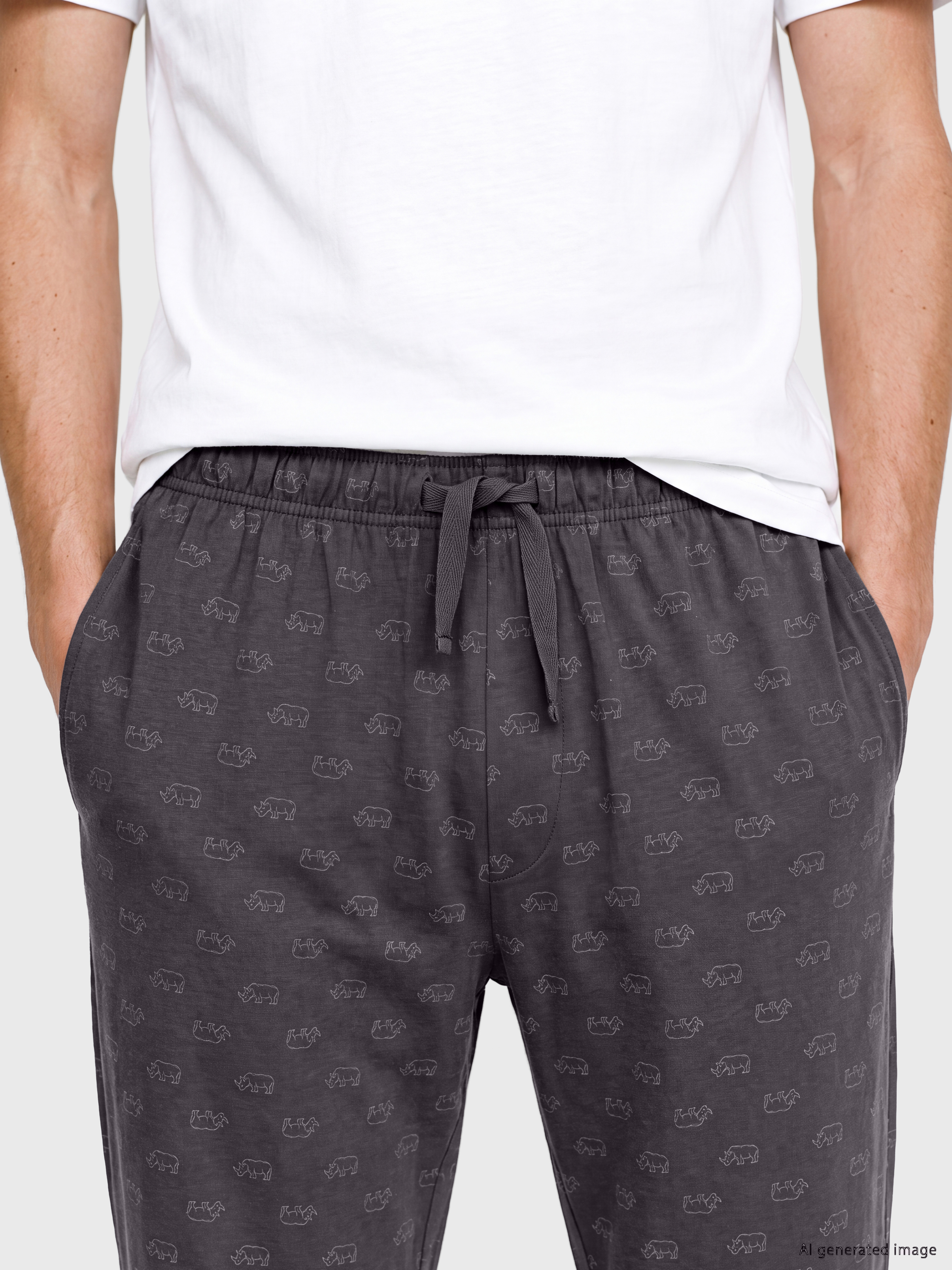 LC WAIKIKI Standart Kalıp Baskılı Erkek Pijama Alt görsel 3