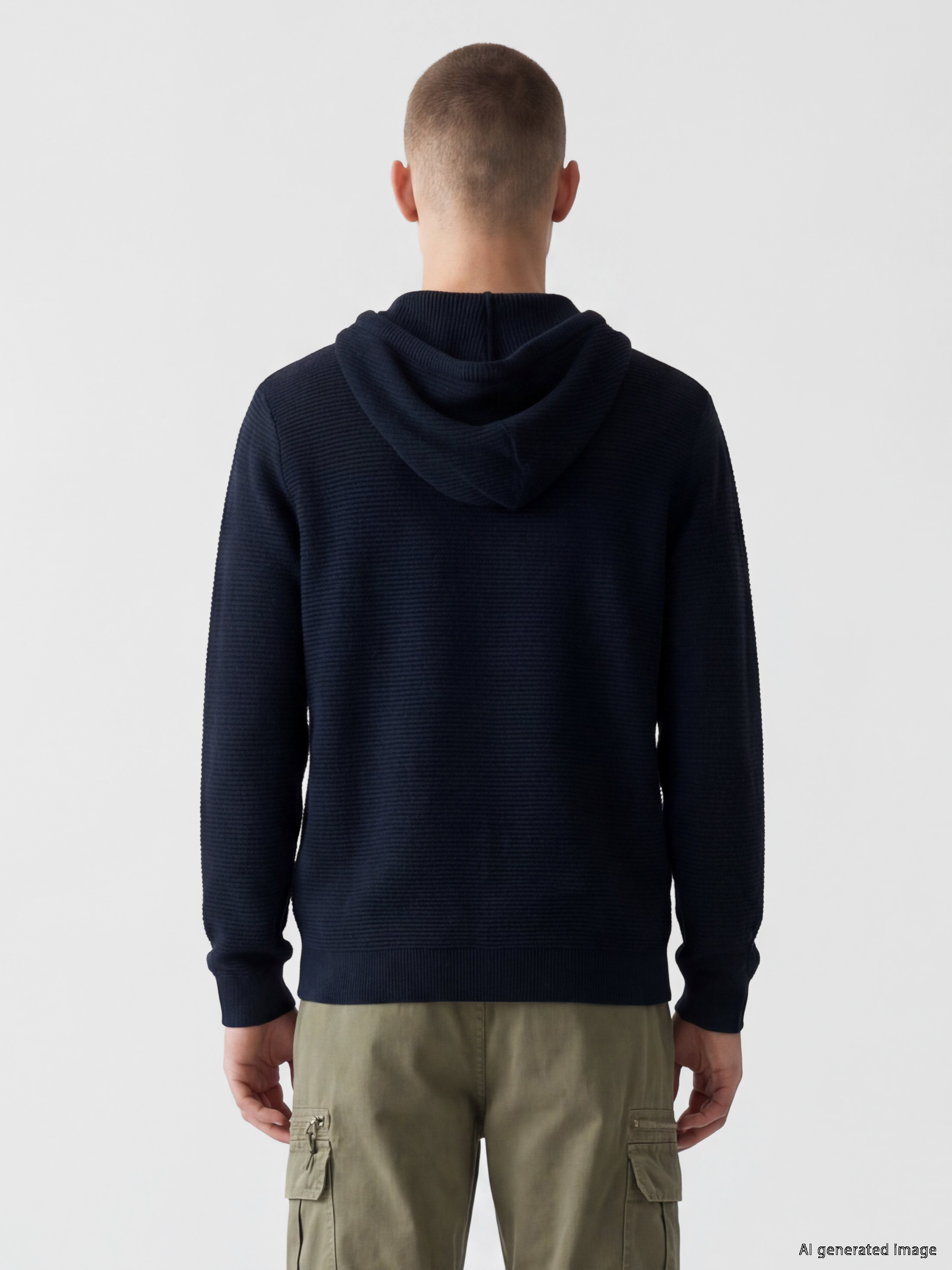 XSIDE Regular Fit Kapüşonlu Erkek Triko Hırka görsel 4