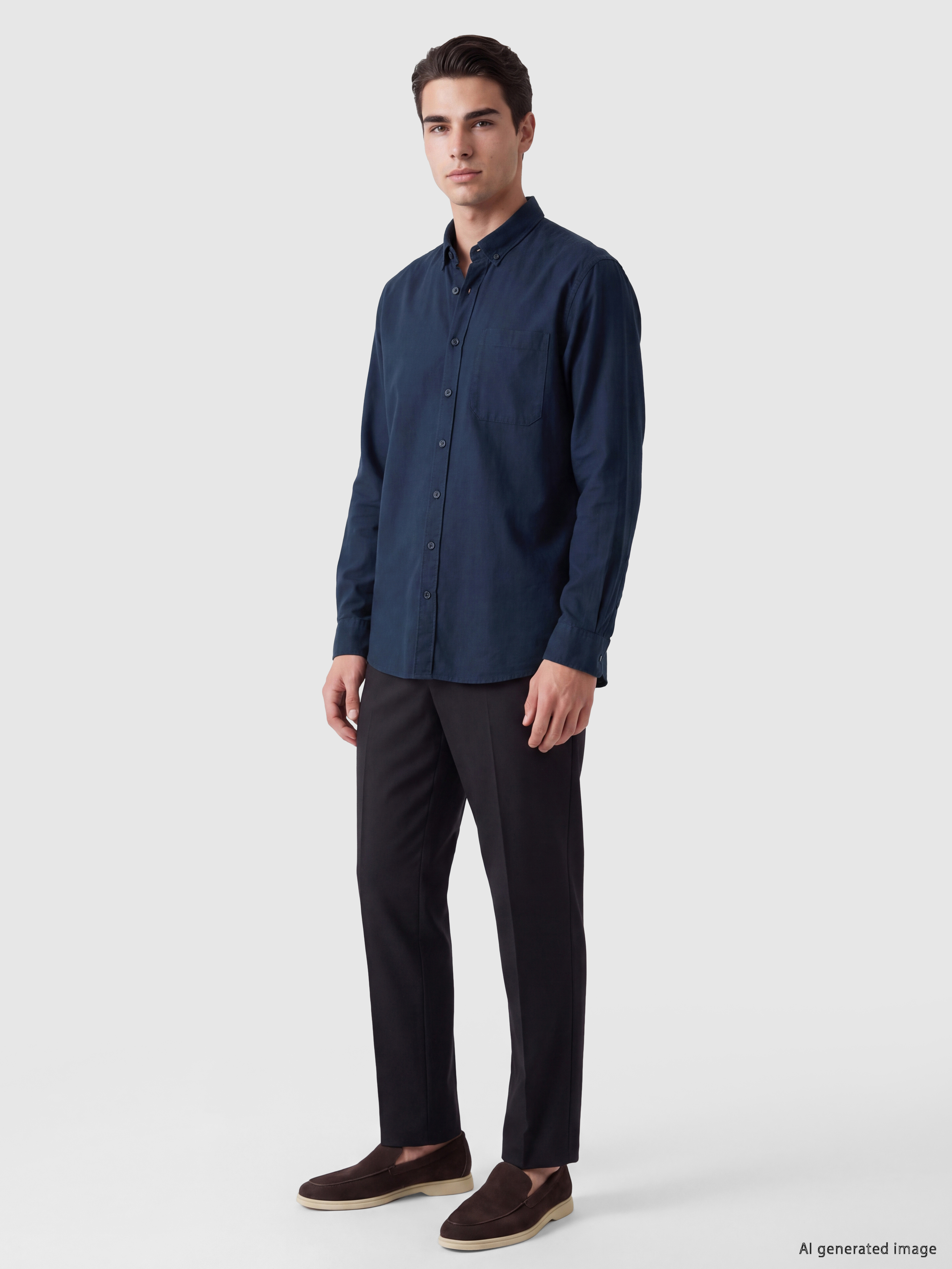 LCWAIKIKI Classic Regular Fit Gabardin Erkek Gömlek görsel 2
