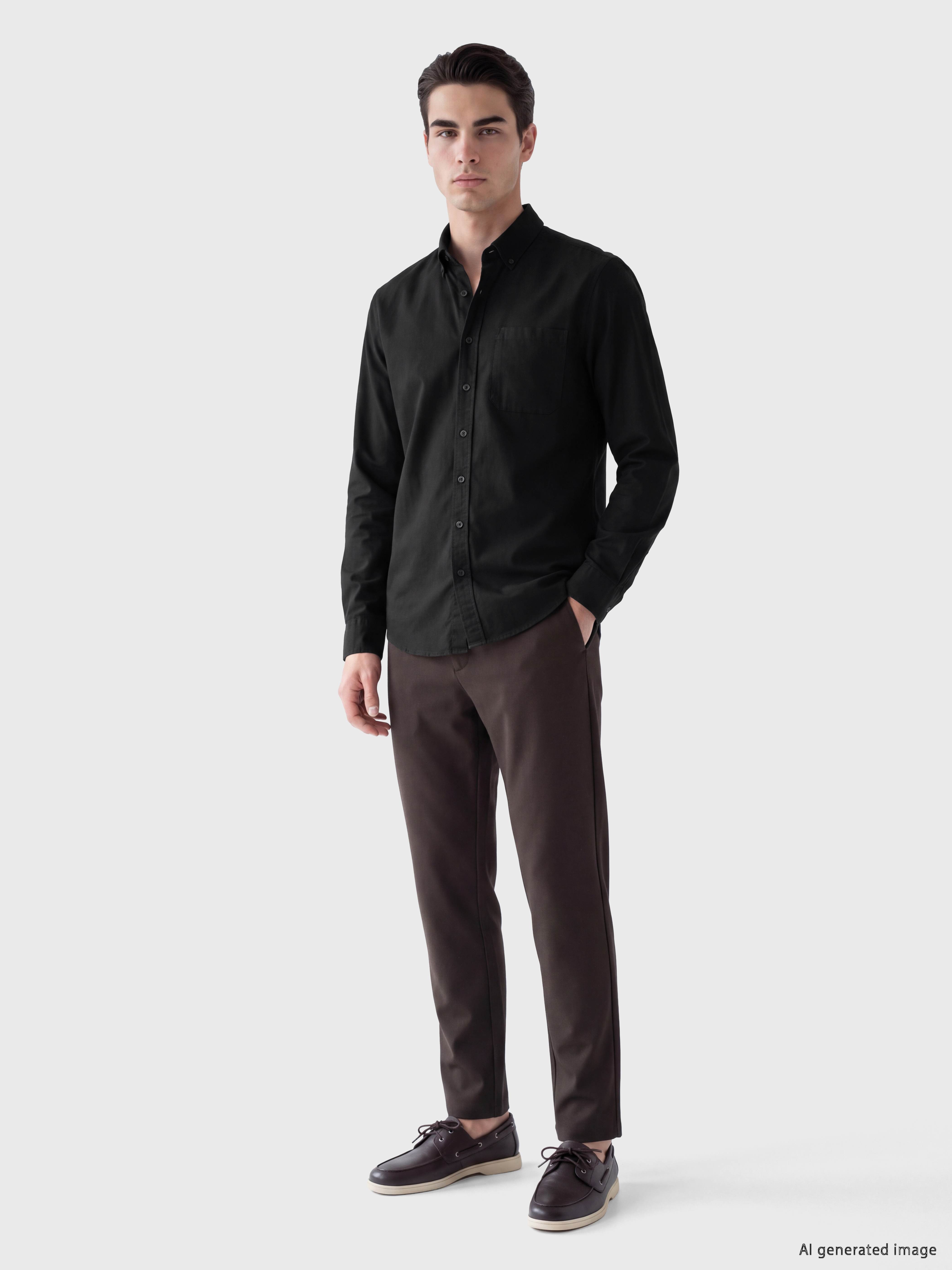 LCWAIKIKI Classic Regular Fit Gabardin Erkek Gömlek görsel 2