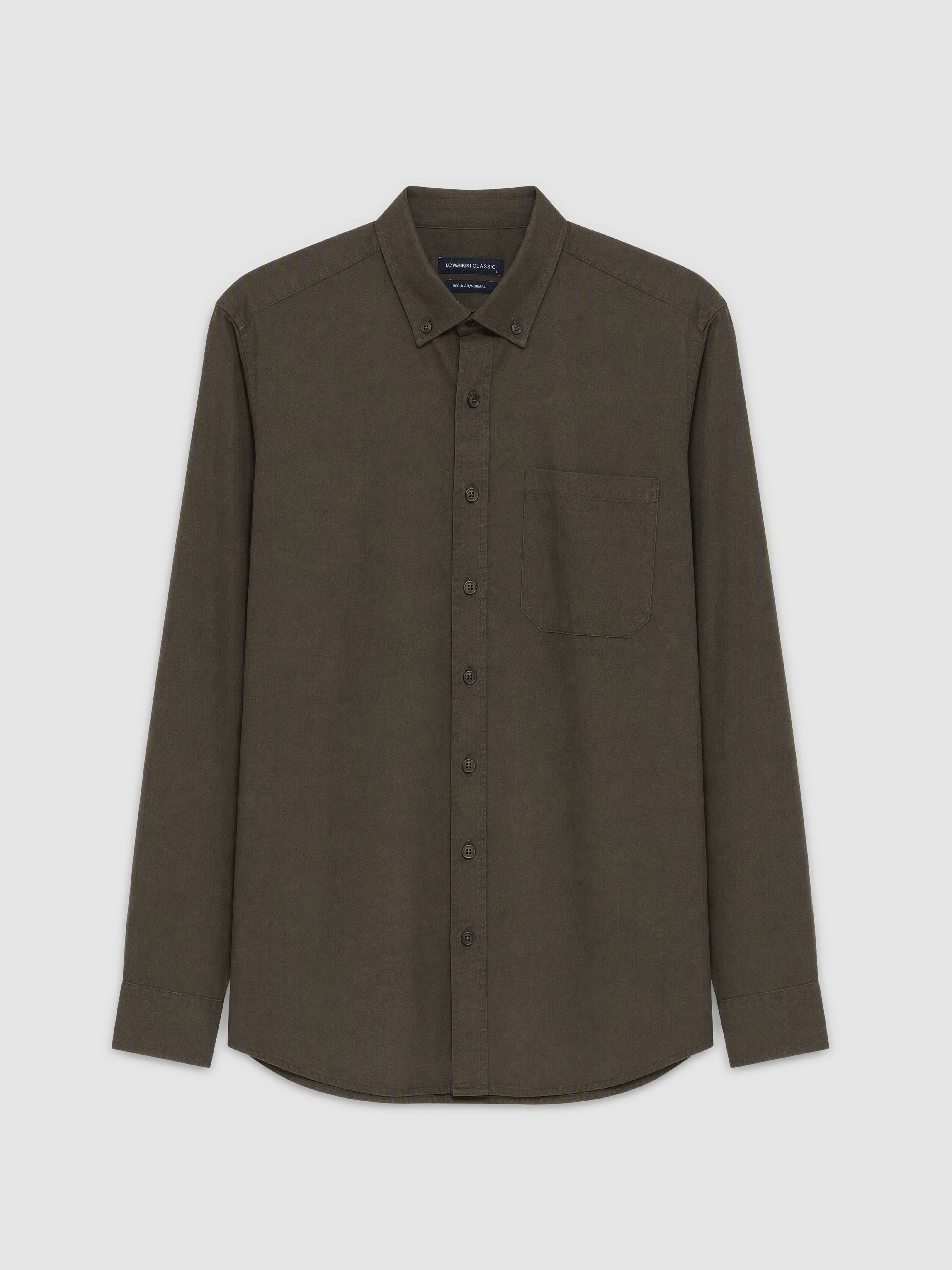 LCWAIKIKI Classic Regular Fit Gabardin Erkek Gömlek görsel 5