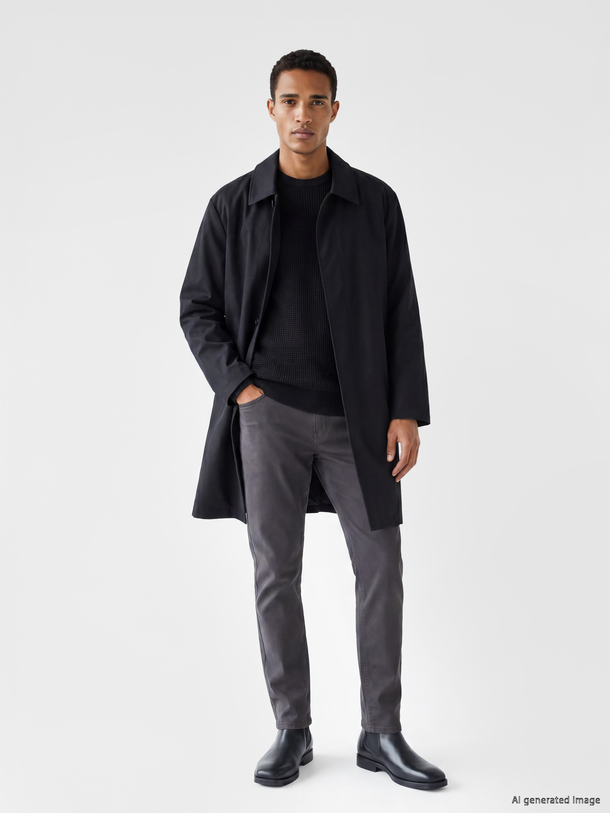 LCW Vision Loose Fit Gömlek Yaka Erkek Mont görsel 2