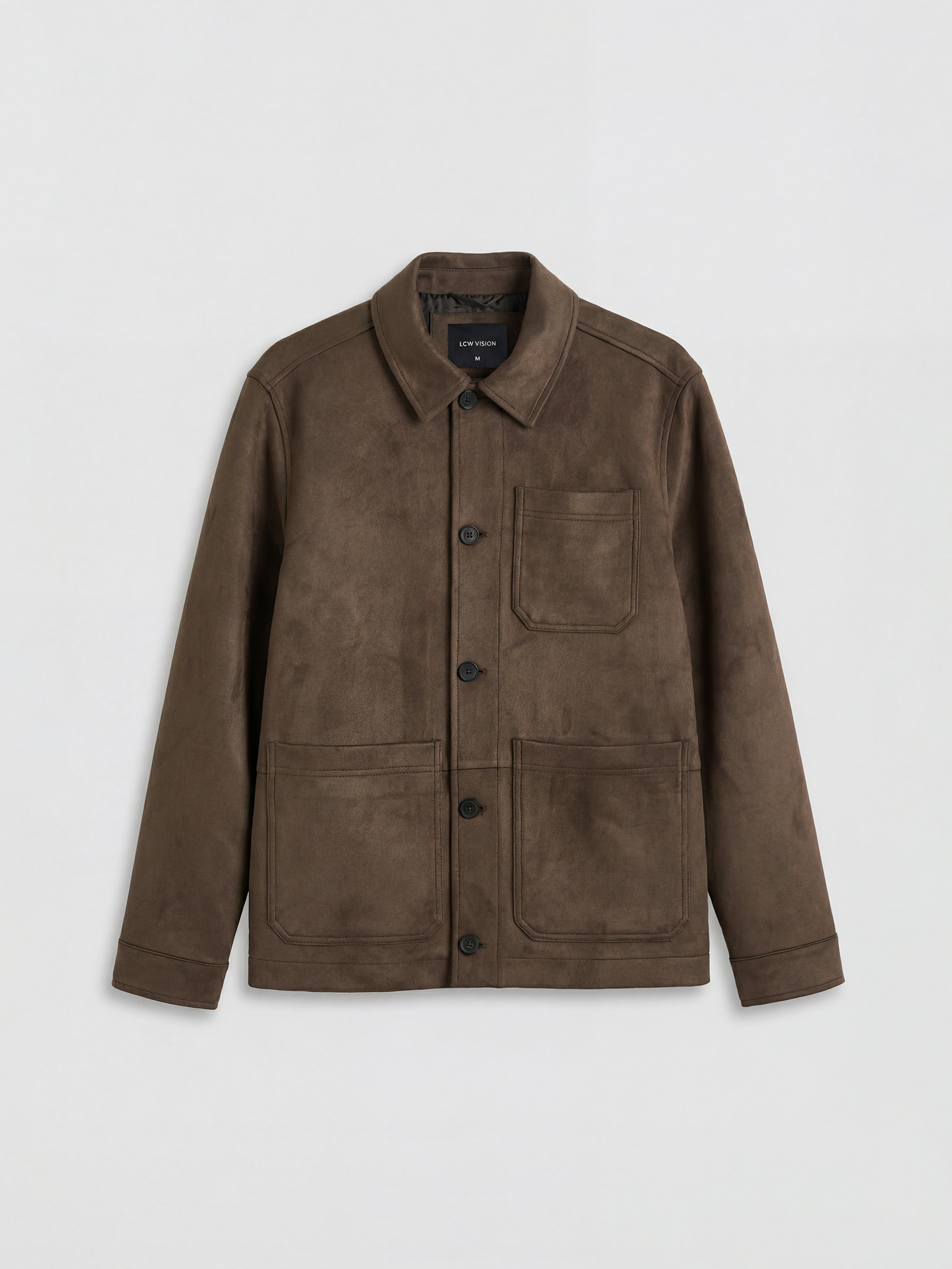 LCW Vision Slim Fit Erkek Süet Ceket görsel 5