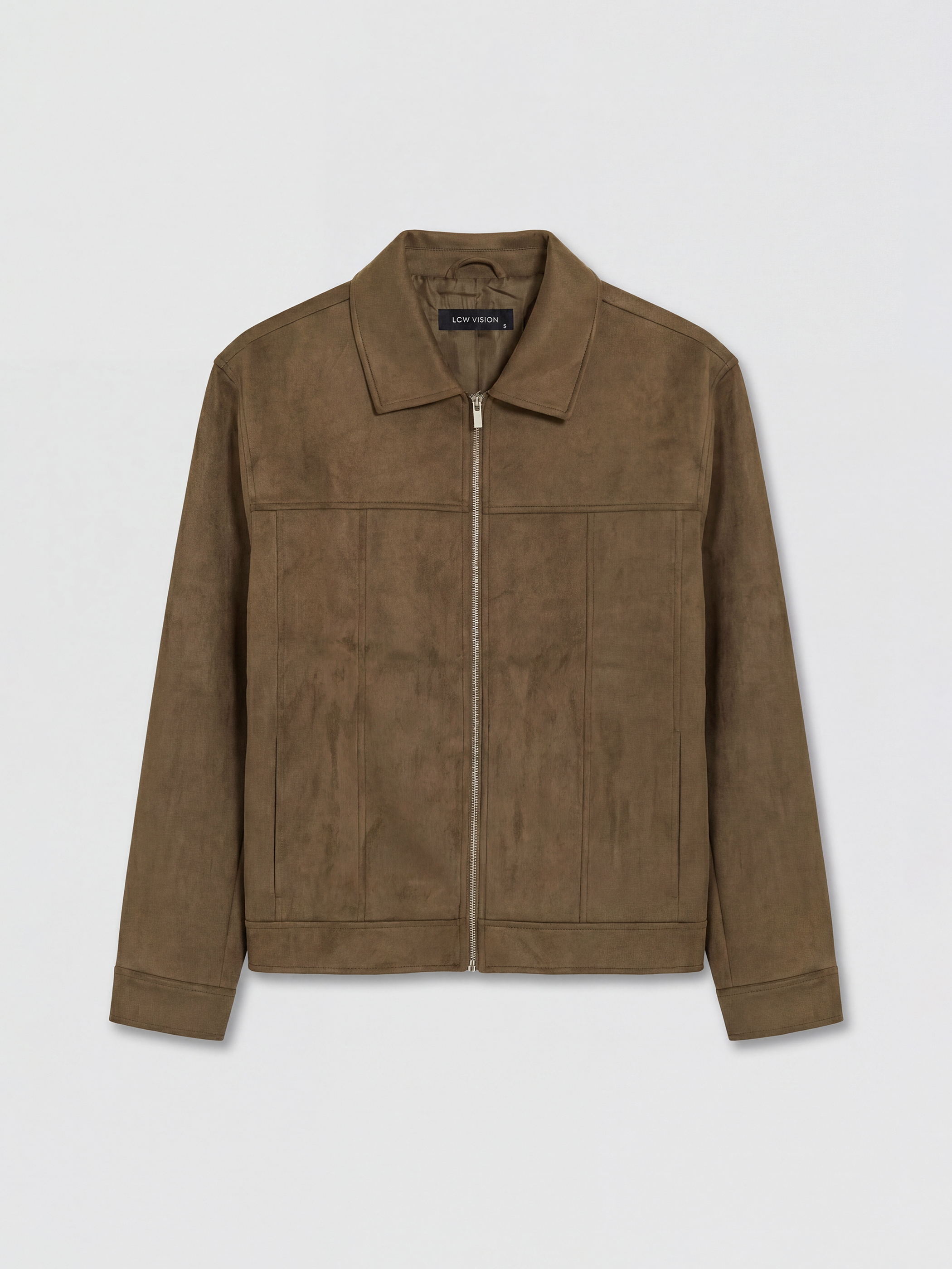 LCW Vision Loose Fit Süet Görünümlü Erkek Ceket görsel 6