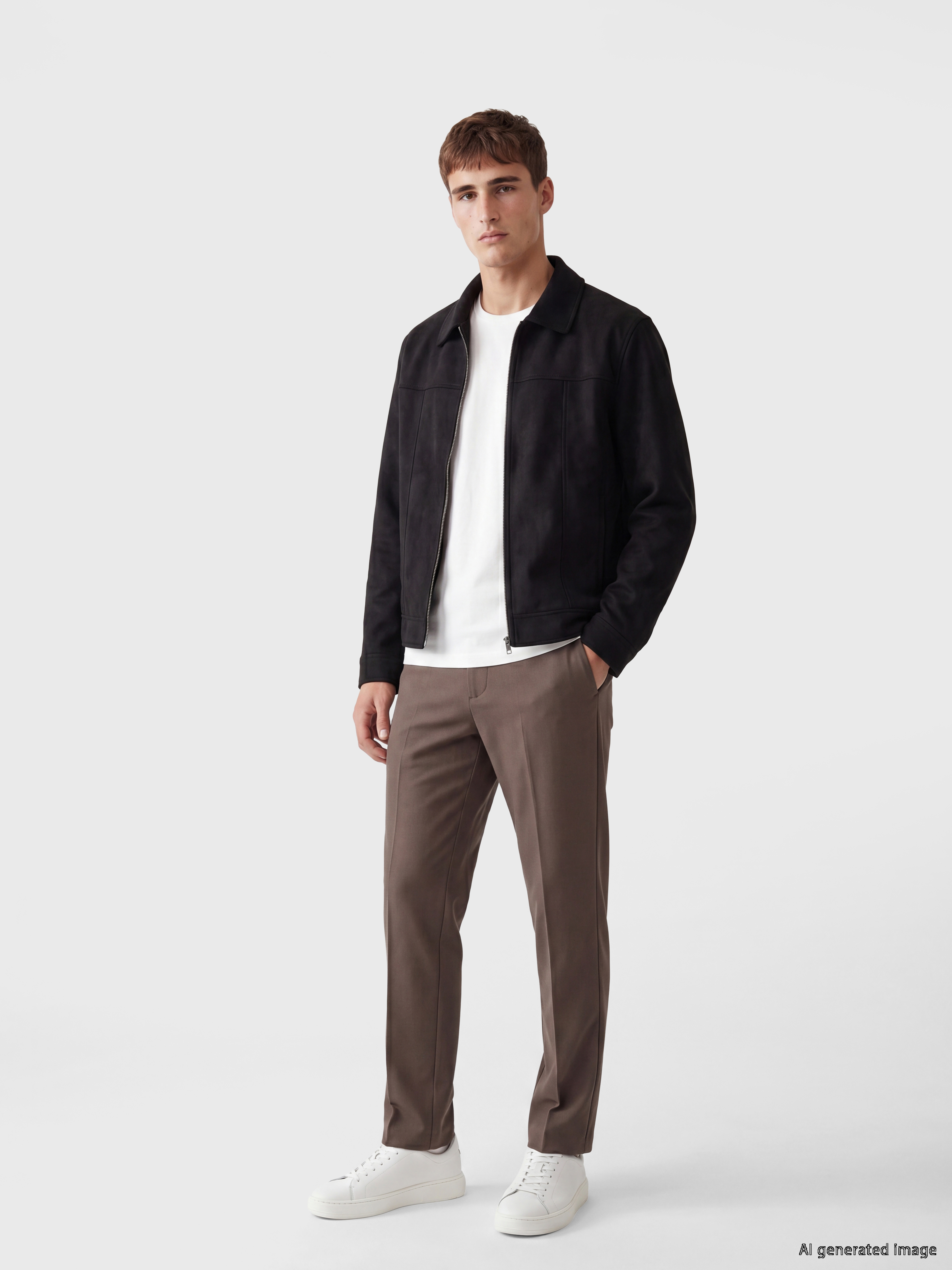 LCW Vision Loose Fit Süet Görünümlü Erkek Ceket görsel 2