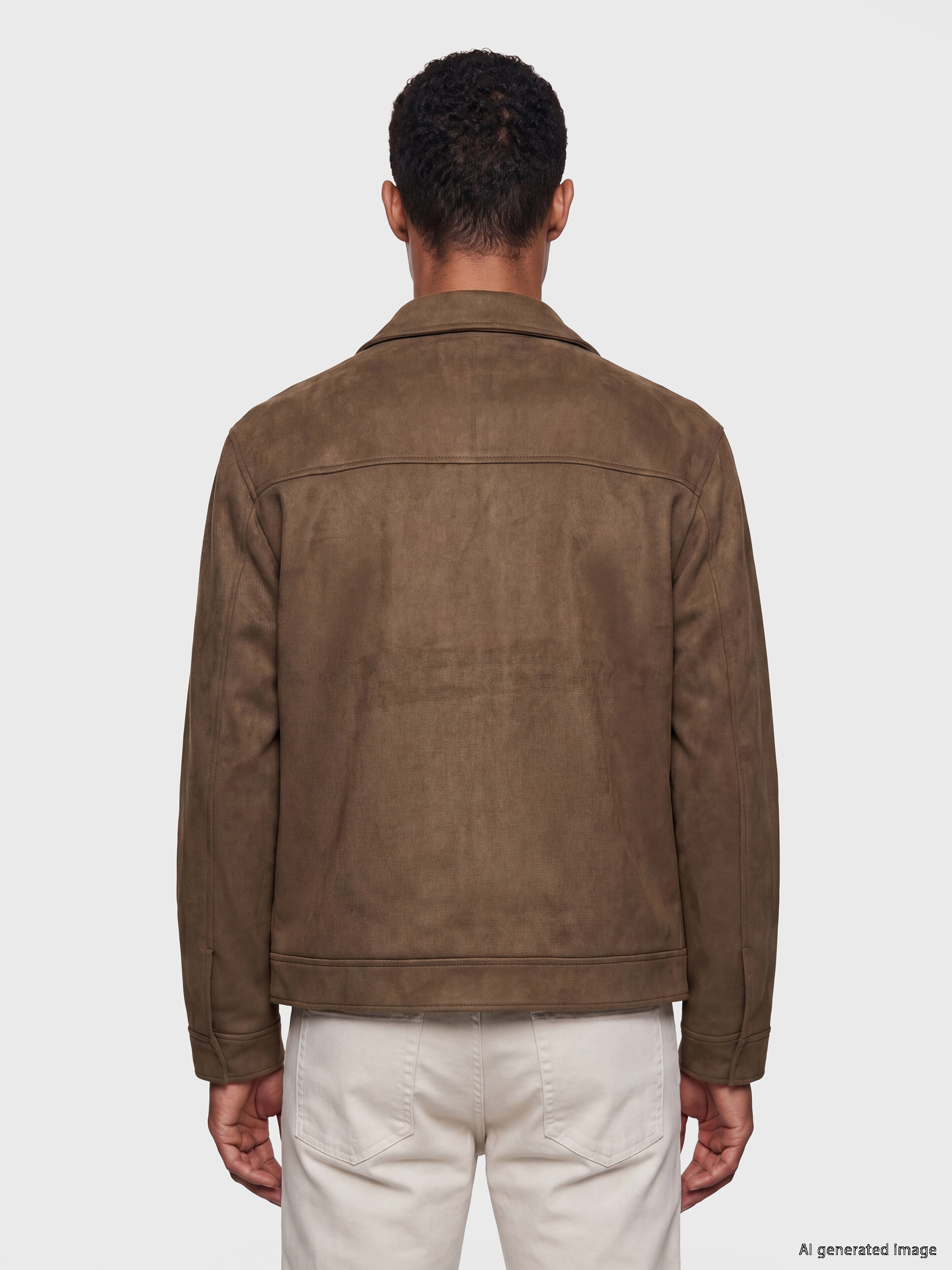 LCW Vision Loose Fit Süet Görünümlü Erkek Ceket görsel 5