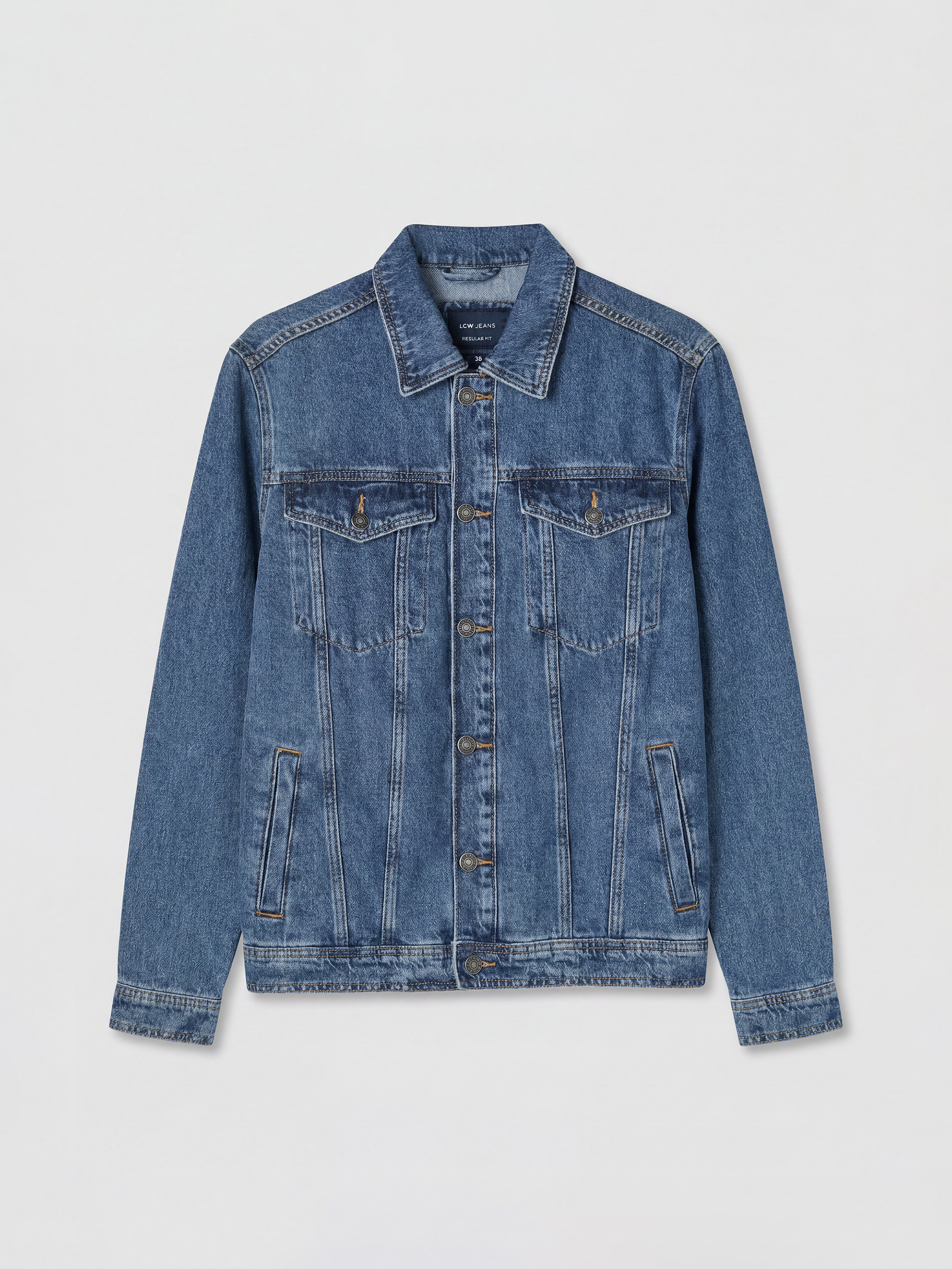 LCW Jeans Regular Fit Erkek Jean Ceket görsel 5