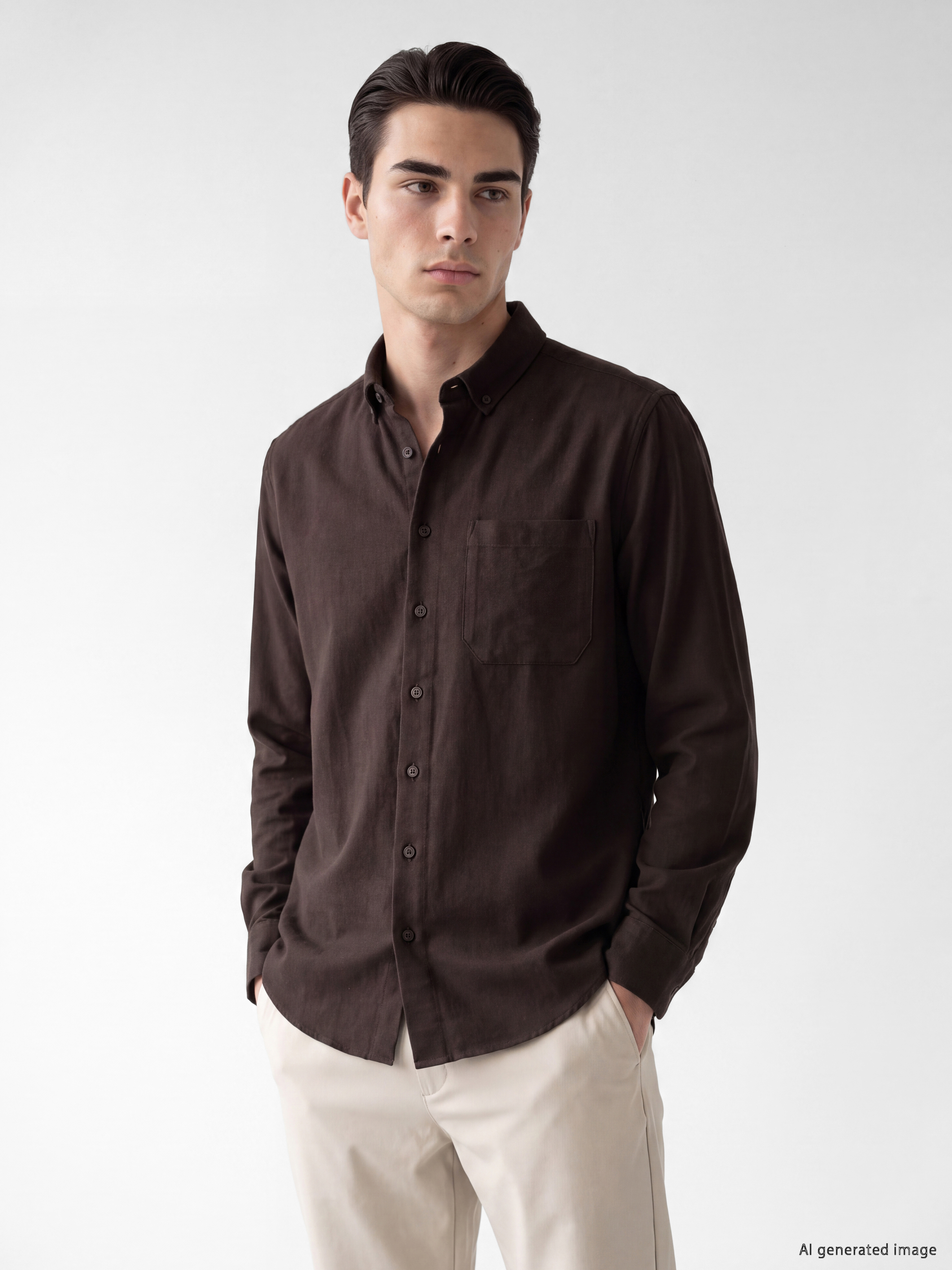 LCWAIKIKI Classic Regular Fit Armürlü Erkek Gömlek