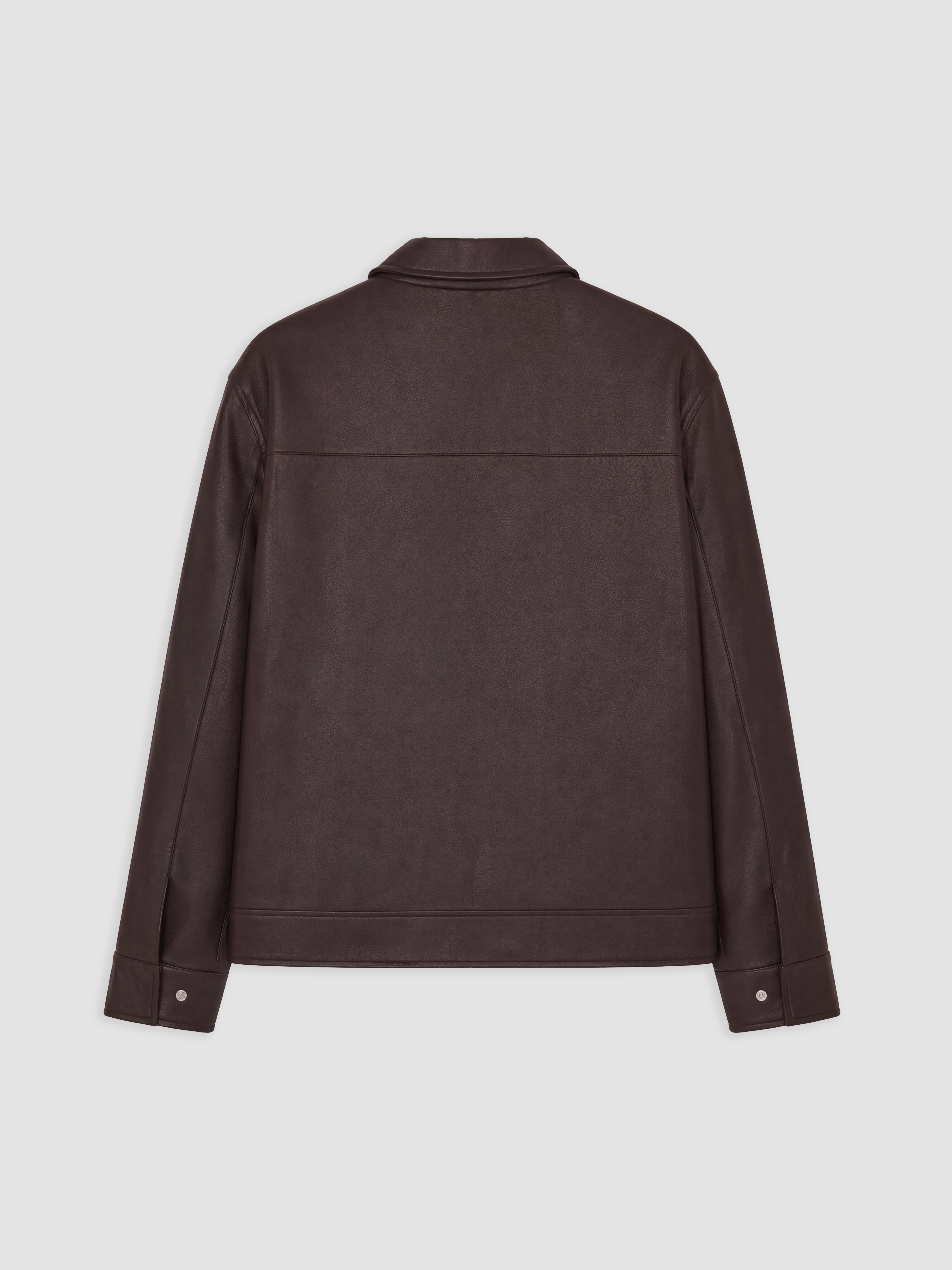 LCW Vision Regular Fit Erkek Deri Görünümlü Mont görsel 6