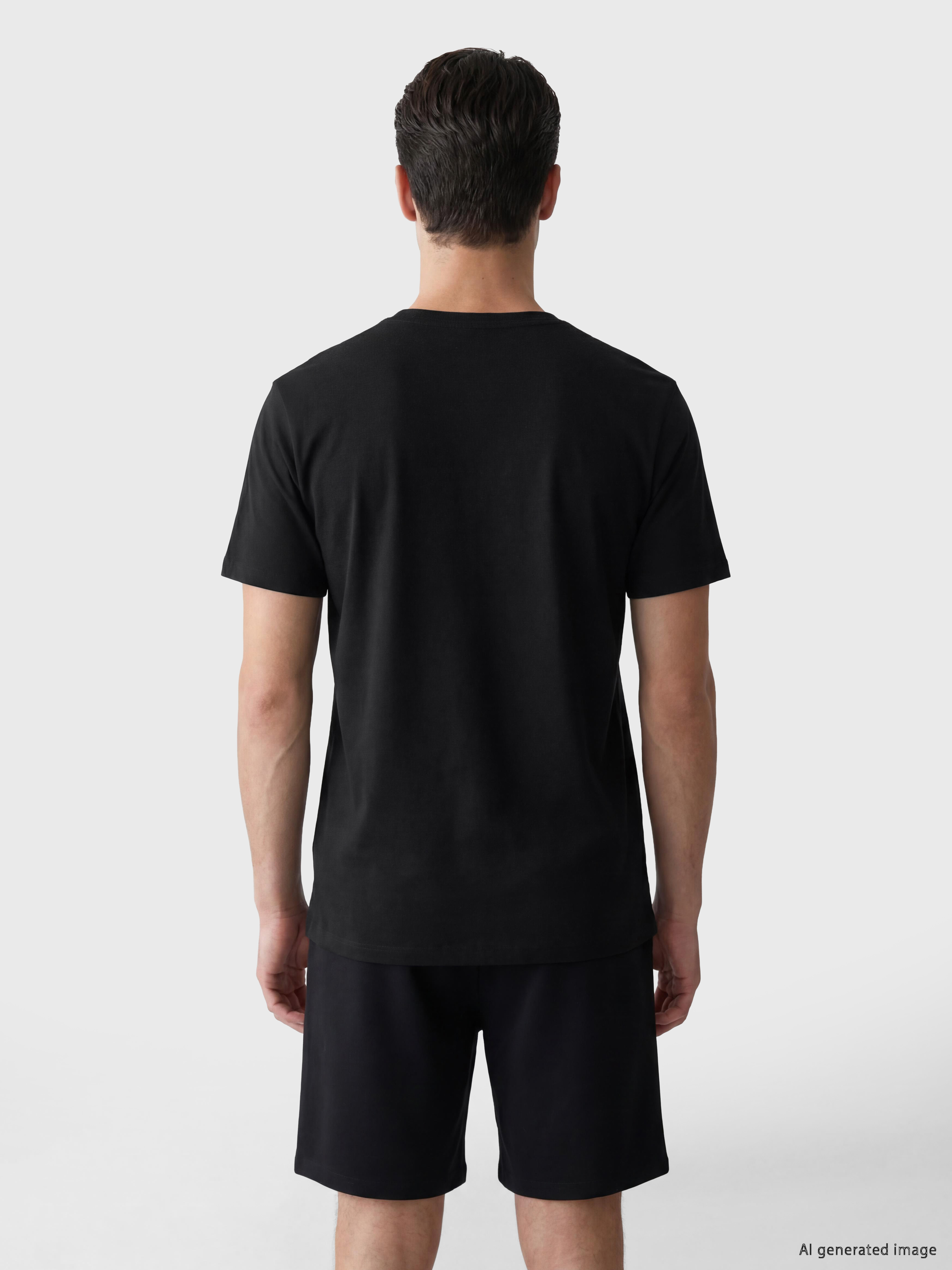 LCWAIKIKI Classic Slim Fit Bisiklet Yaka Erkek Tişört görsel 3