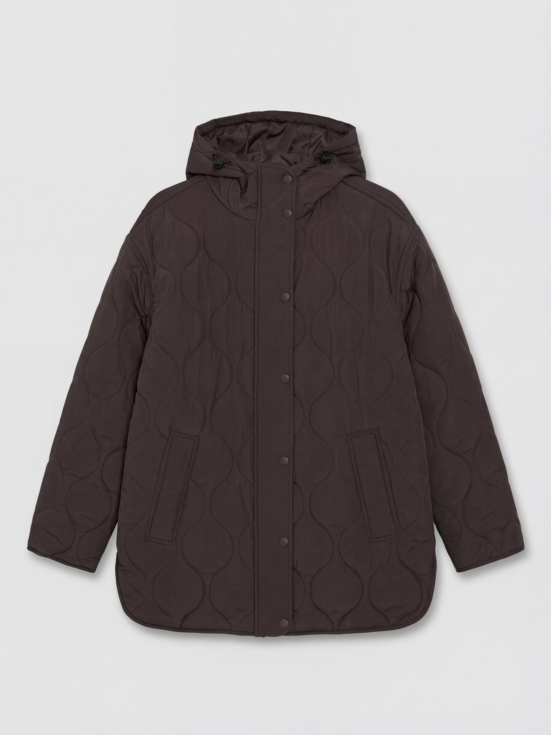 XSIDE Kapüşonlu Kapitone Oversize Kadın Şişme Mont görsel 6