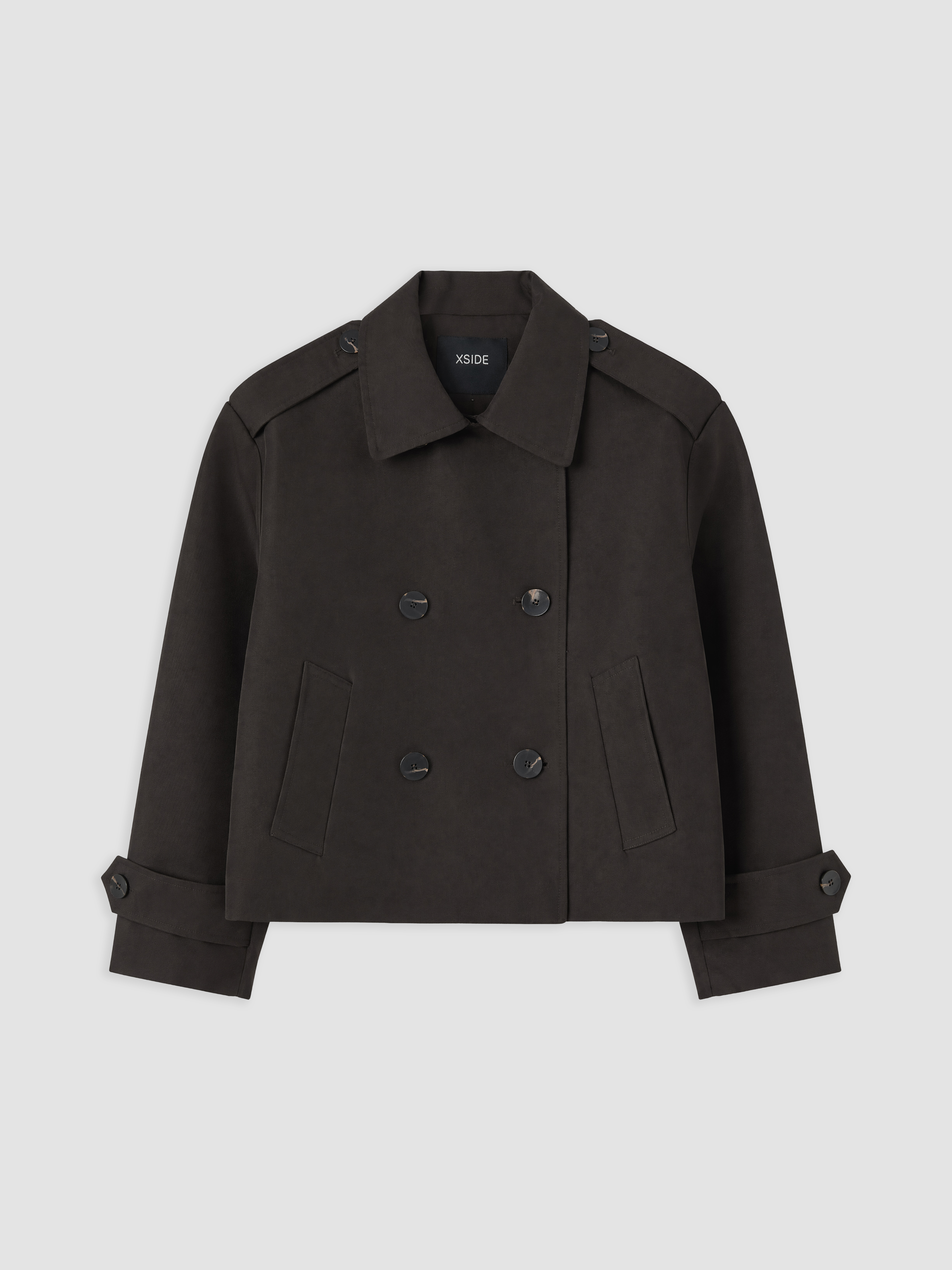 XSIDE Gömlek Yaka Oversize Kadın Trençkot görsel 5