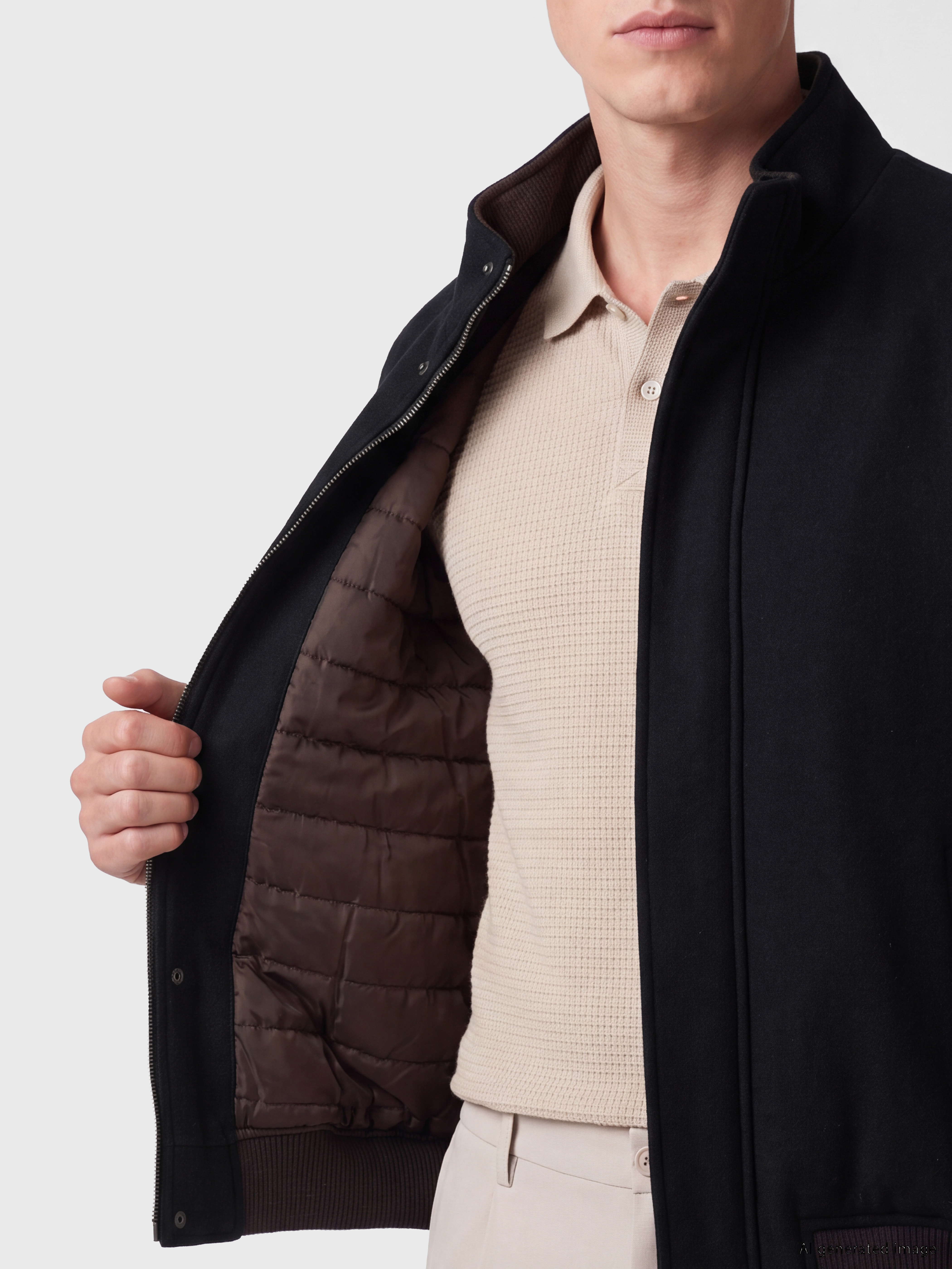 SOUTHBLUE Regular Fit Erkek Kaşe Mont görsel 5