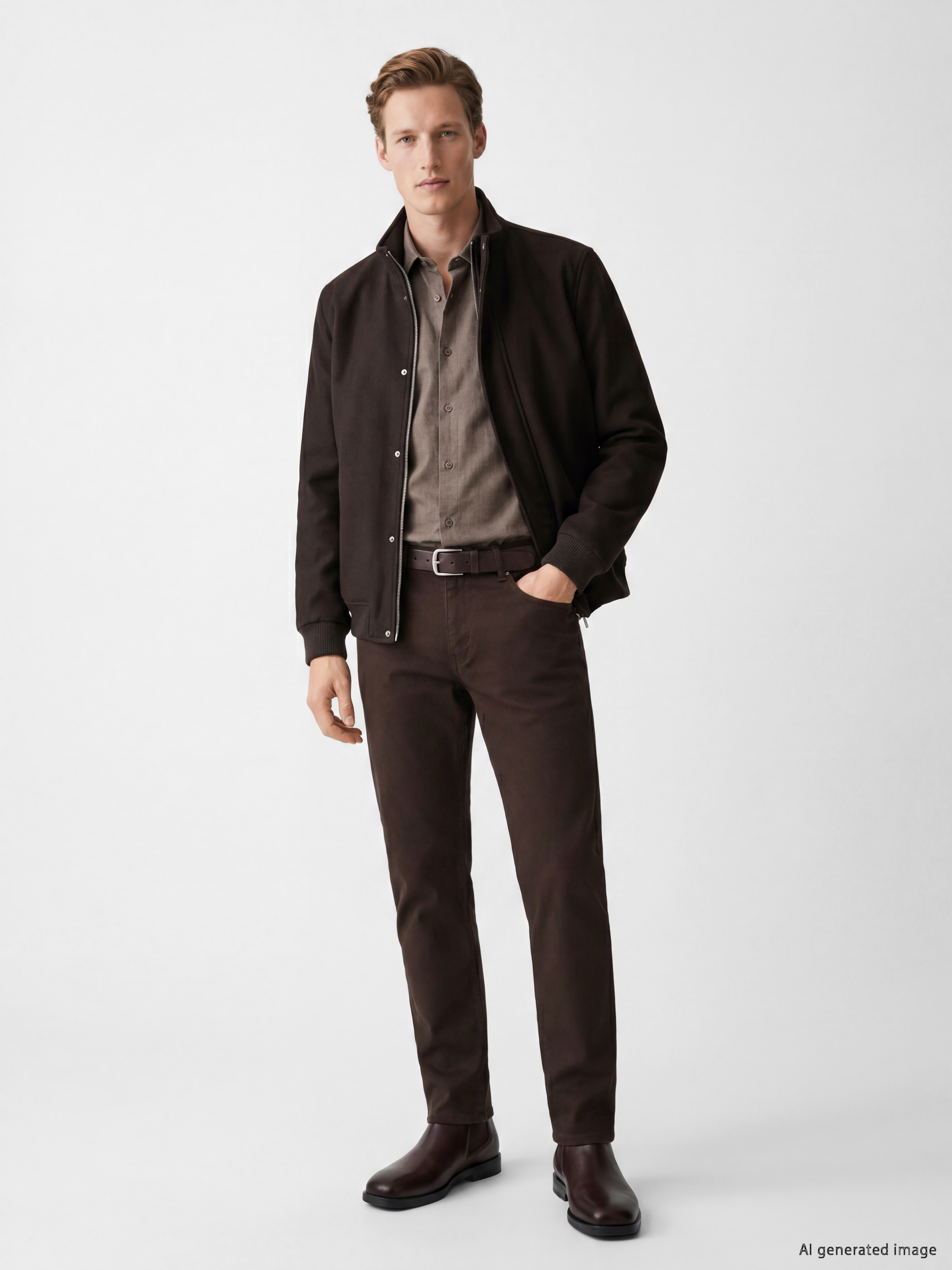SOUTHBLUE Regular Fit Erkek Kaşe Mont görsel 2