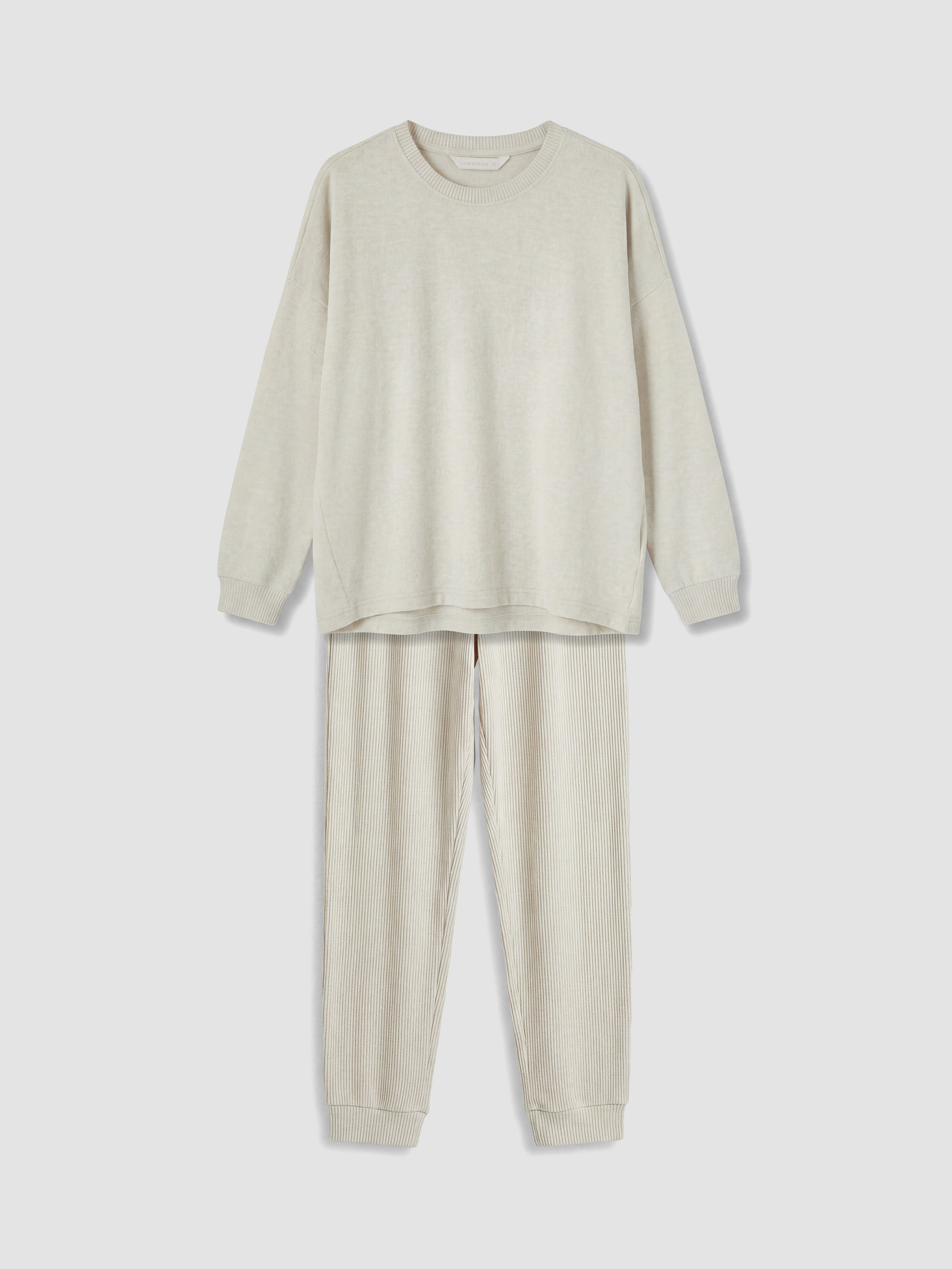 LCW DREAM Bisiklet Yaka Fitilli Kadın Pijama Takım görsel 5