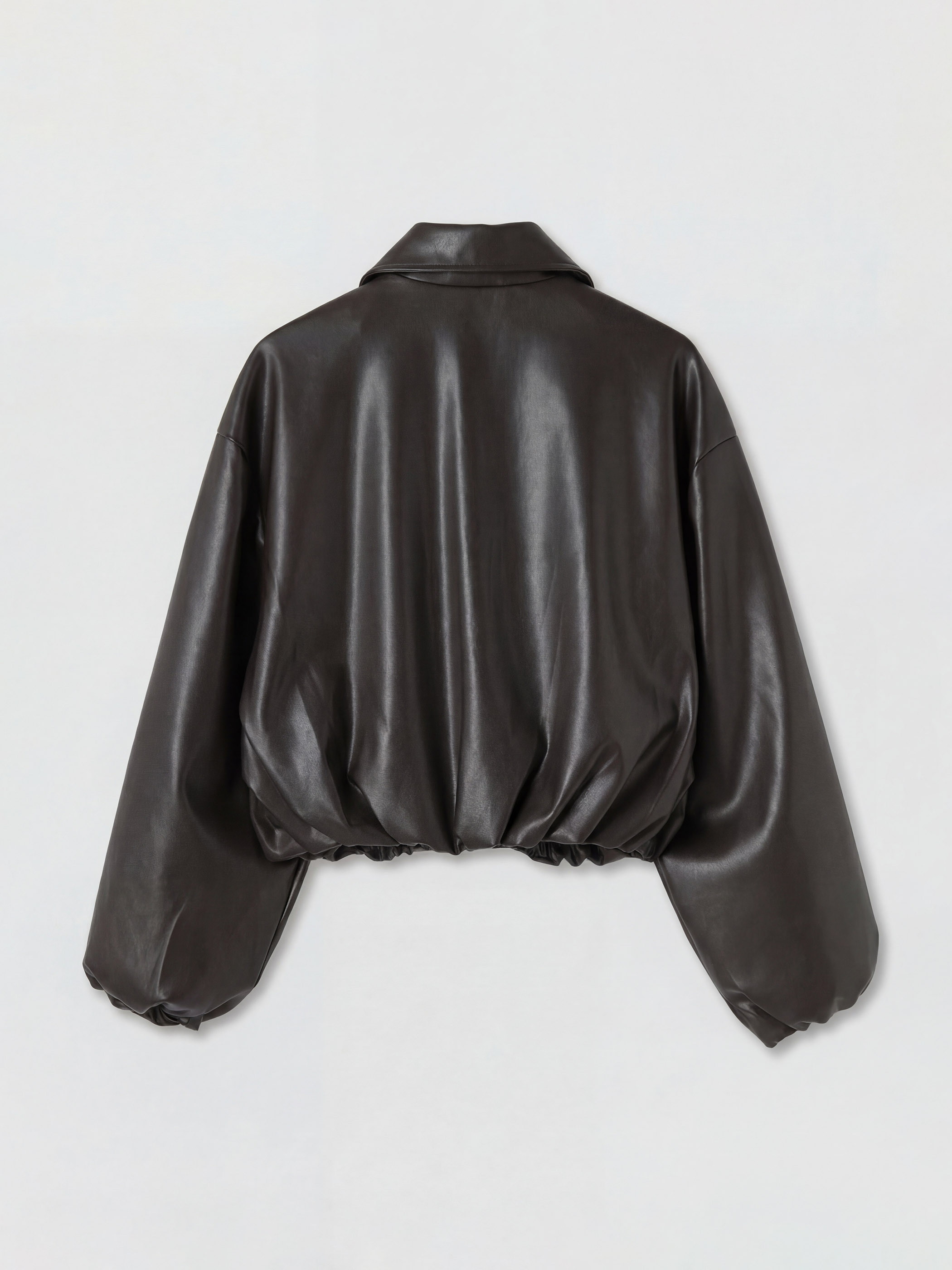 LCW Vision Kadın Oversize Bomber Deri Görünümlü Ceket görsel 7