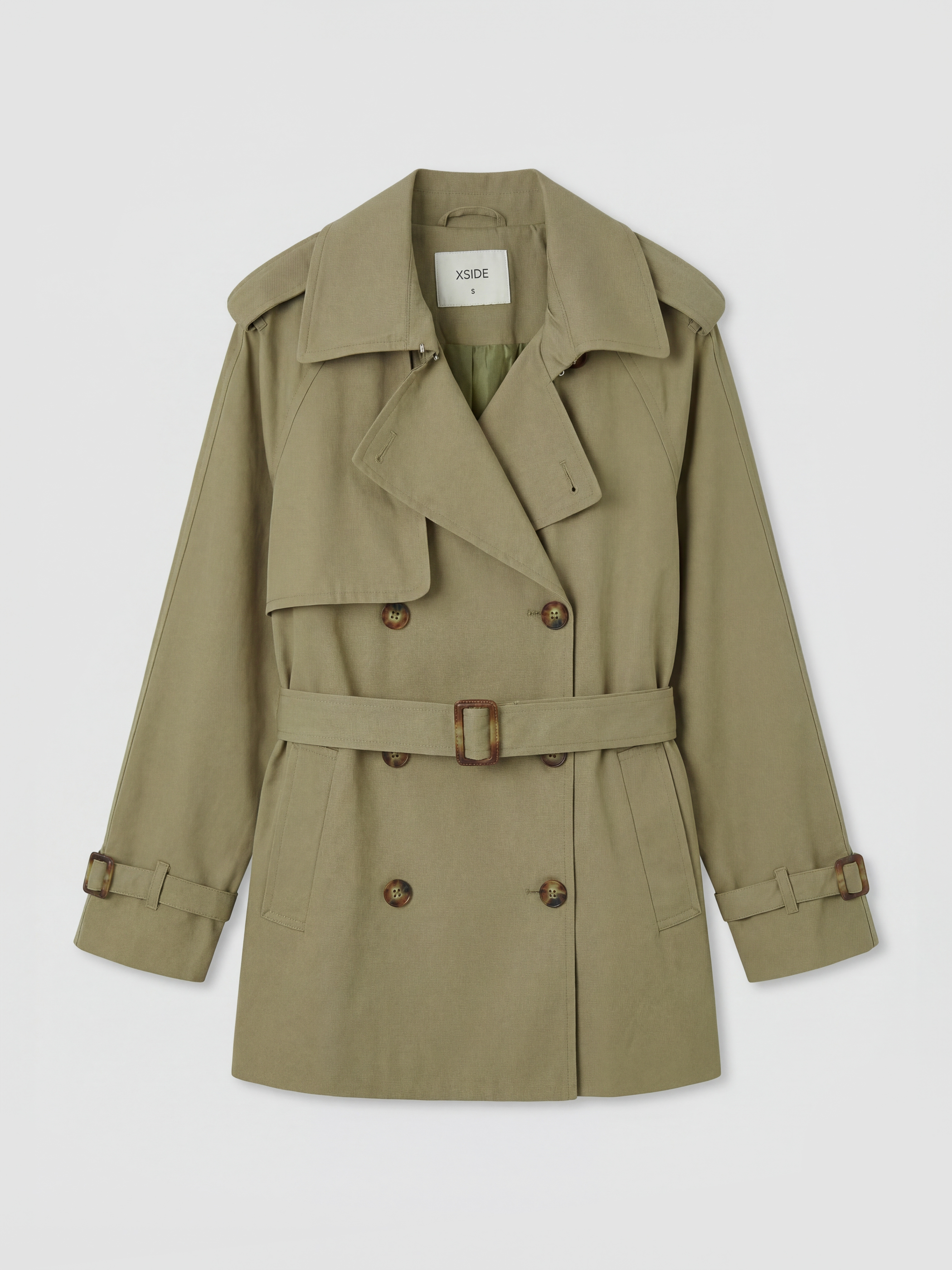 XSIDE Kemerli Oversize Kadın Trençkot görsel 6