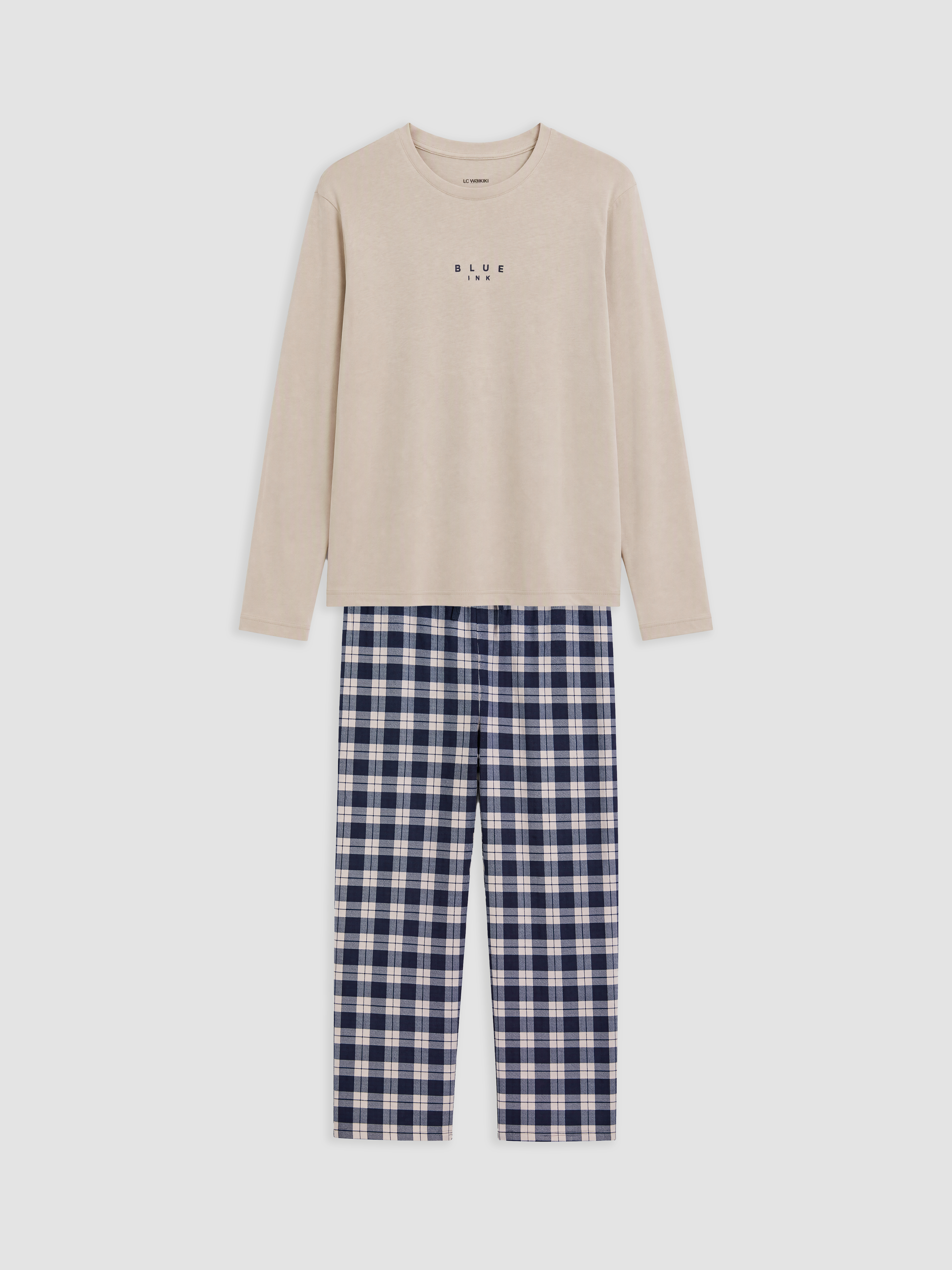 LC WAIKIKI Regular Fit Ekose Erkek Pijama Takımı görsel 8