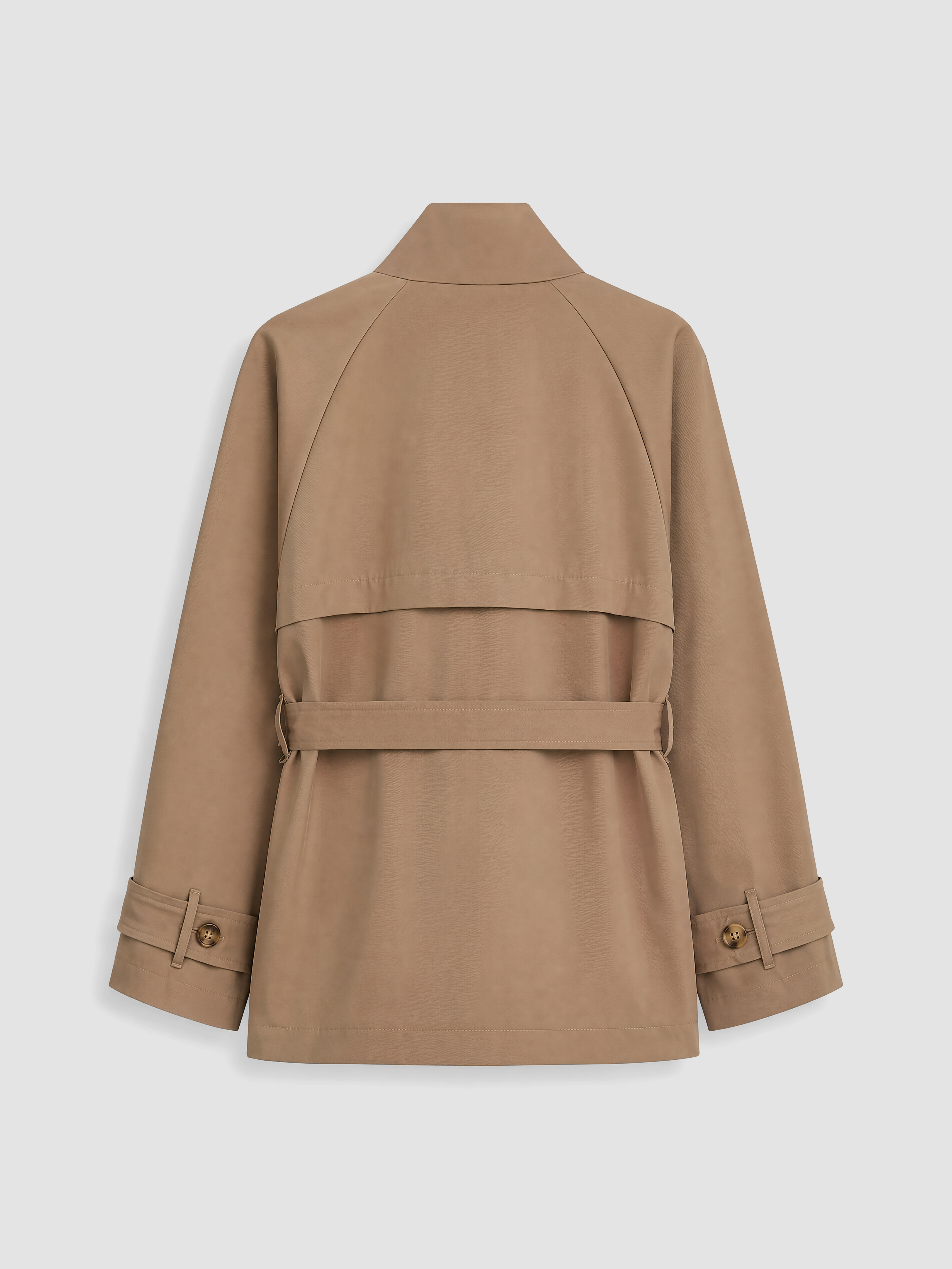 LCW Vision Dik Yaka Kuşaklı Kadın Gabardin Trençkot görsel 6