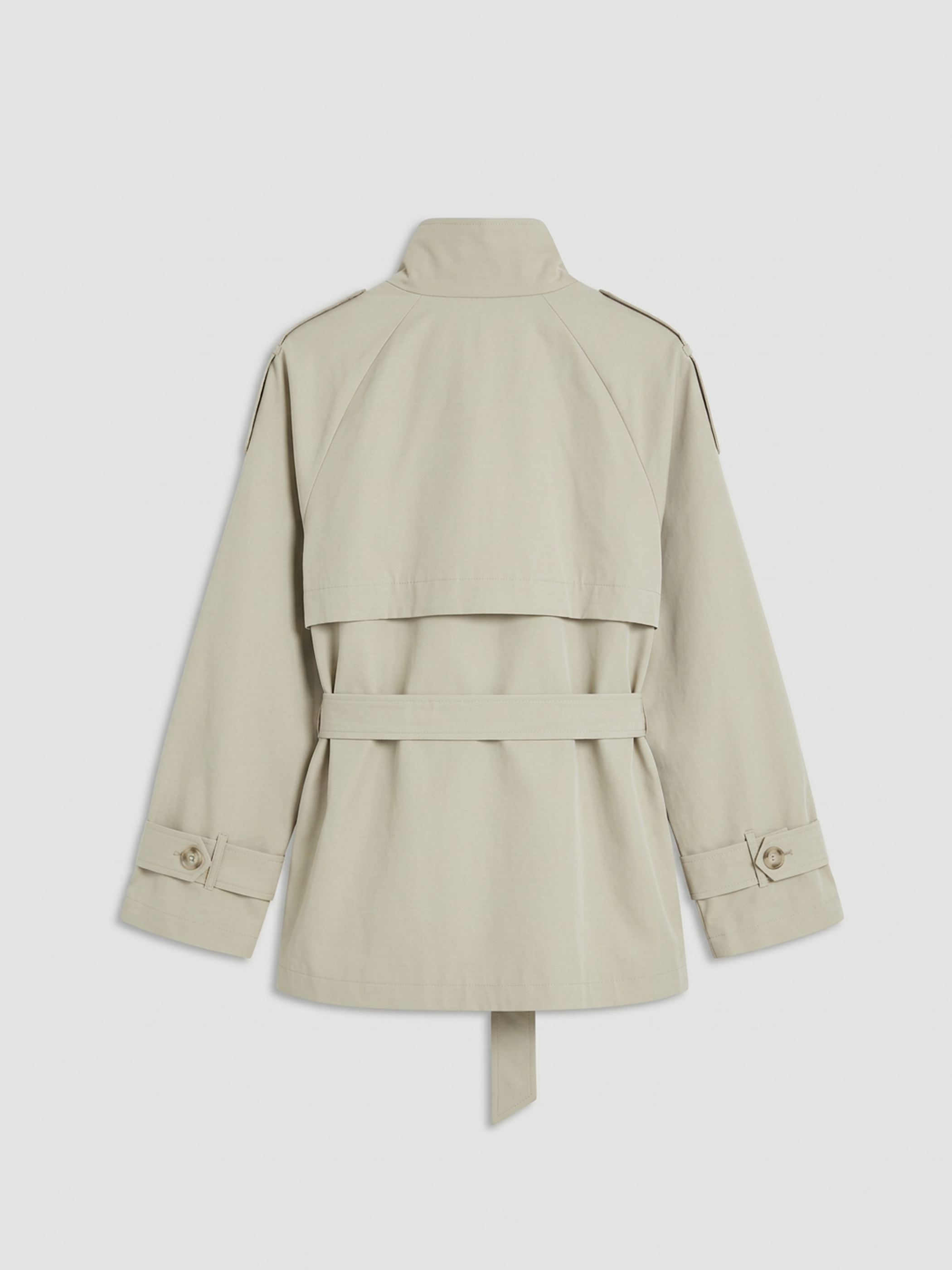 LCW Vision Dik Yaka Kuşaklı Kadın Gabardin Trençkot görsel 6