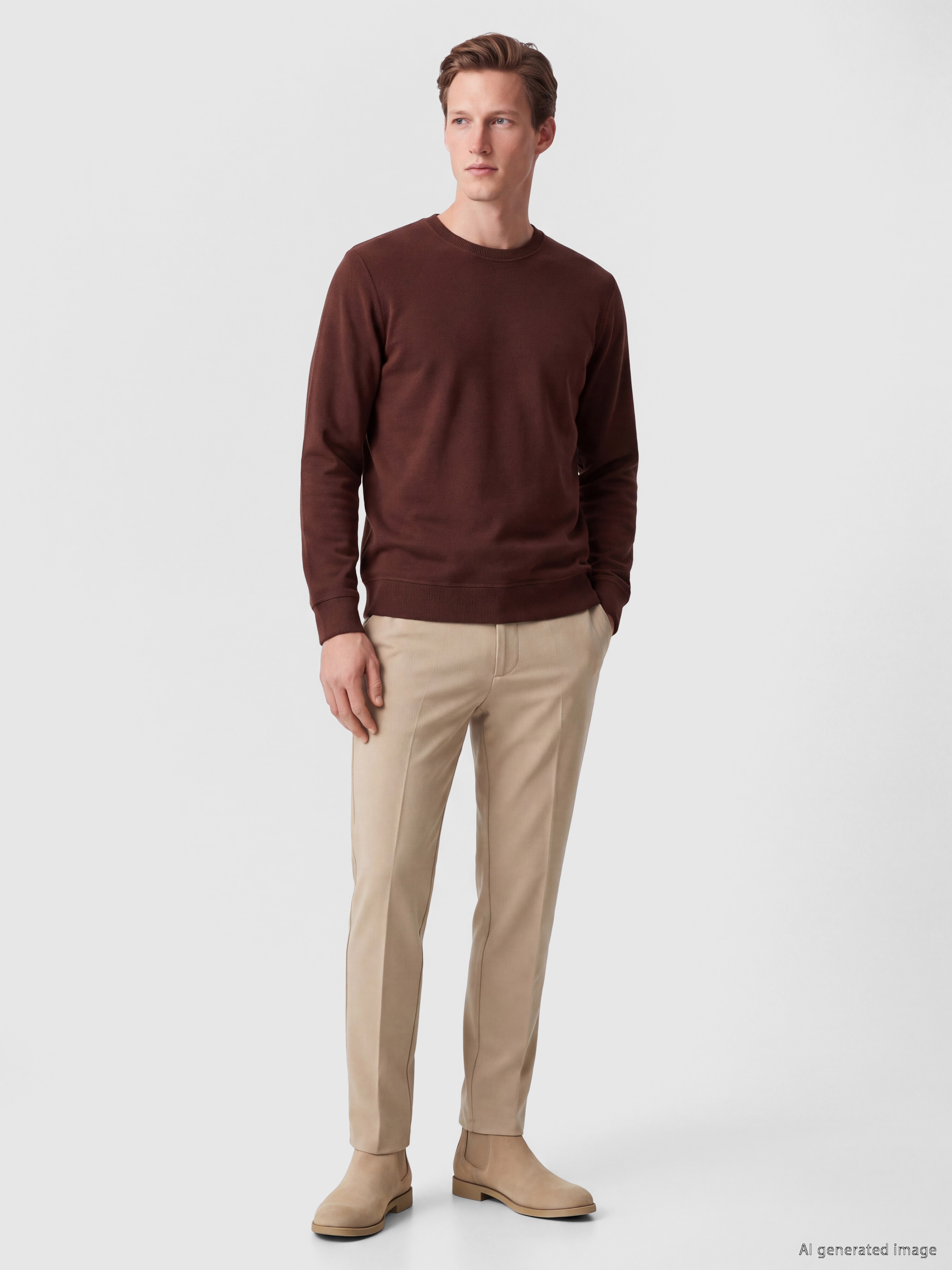 SOUTHBLUE Bisiklet Yaka Erkek Triko Sweatshirt görsel 2