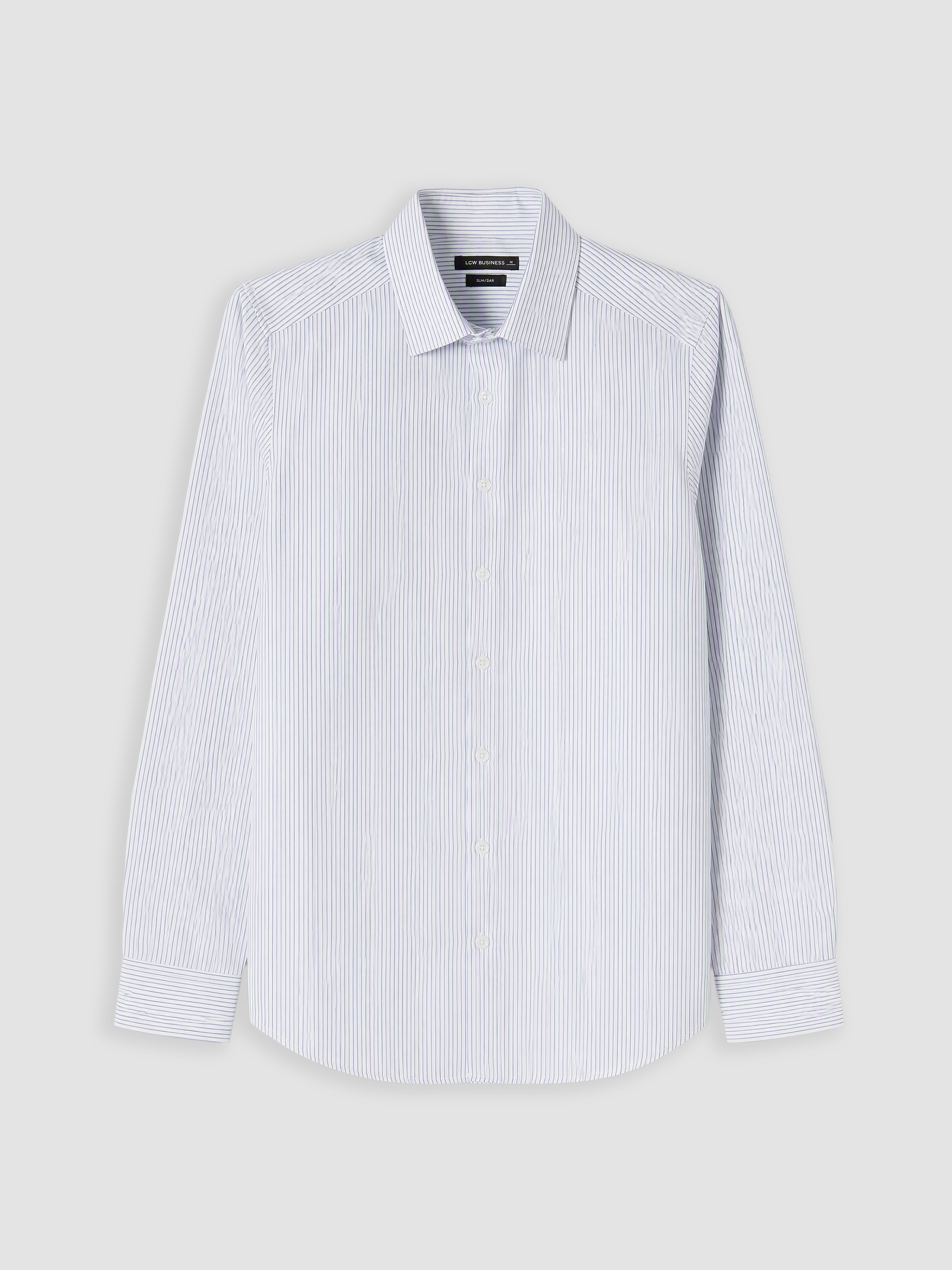 LCW BUSINESS Slim Fit Çizgili Gabardin Erkek Gömlek görsel 2