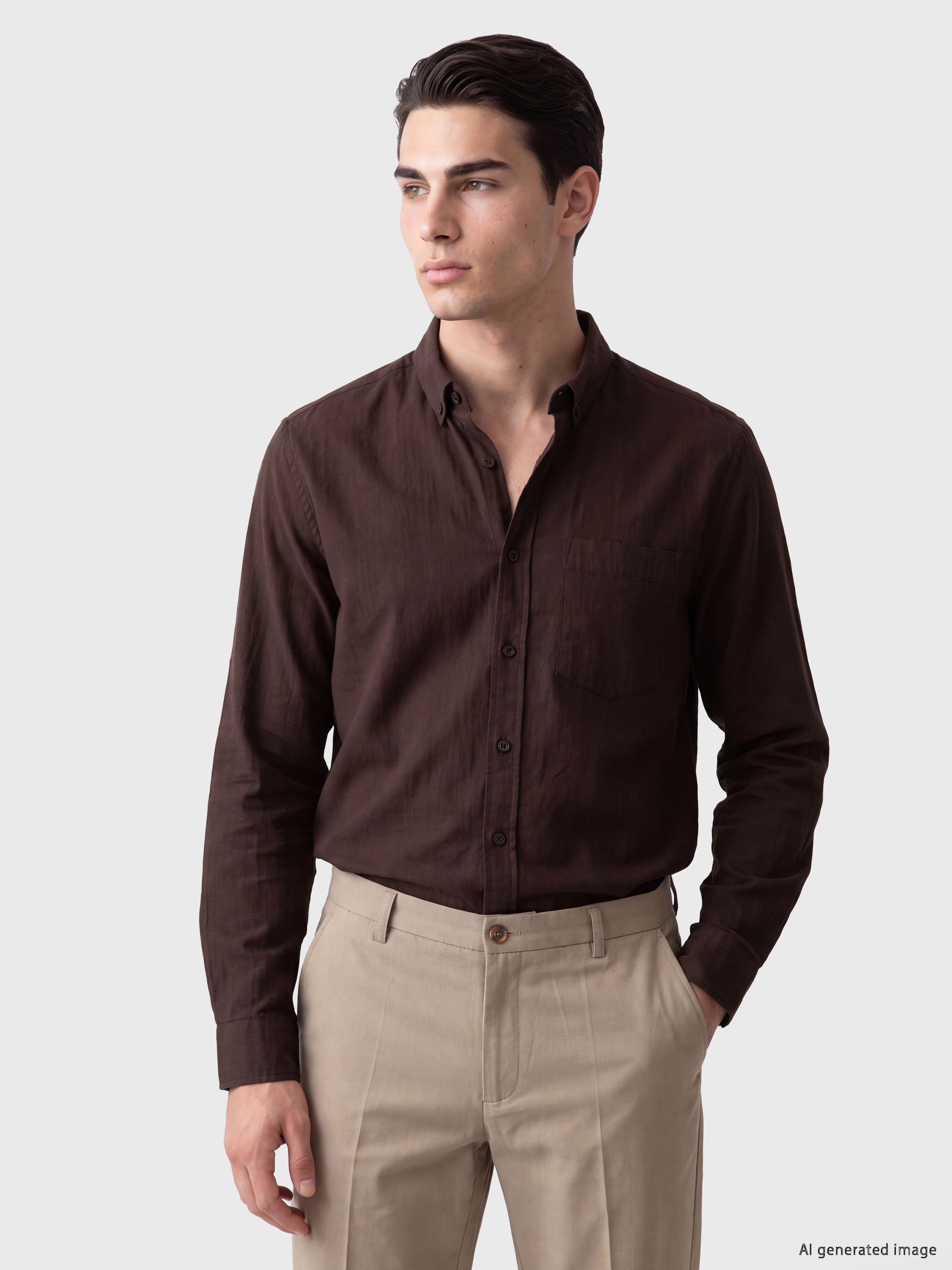 LCWAIKIKI Classic Regular Fit Armürlü Erkek Gömlek