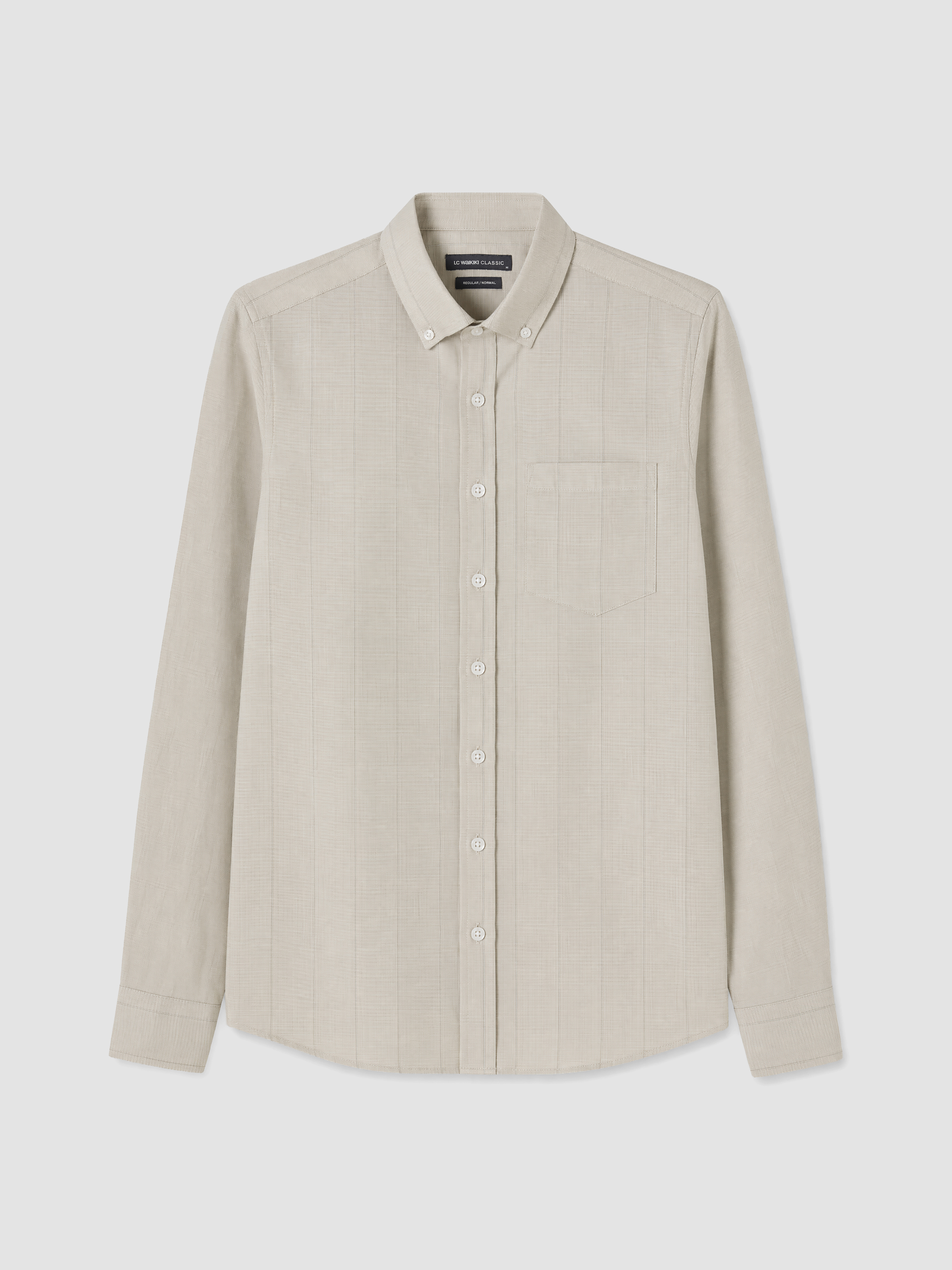 LCWAIKIKI Classic Regular Fit Çizgili Gabardin Erkek Gömlek görsel 4