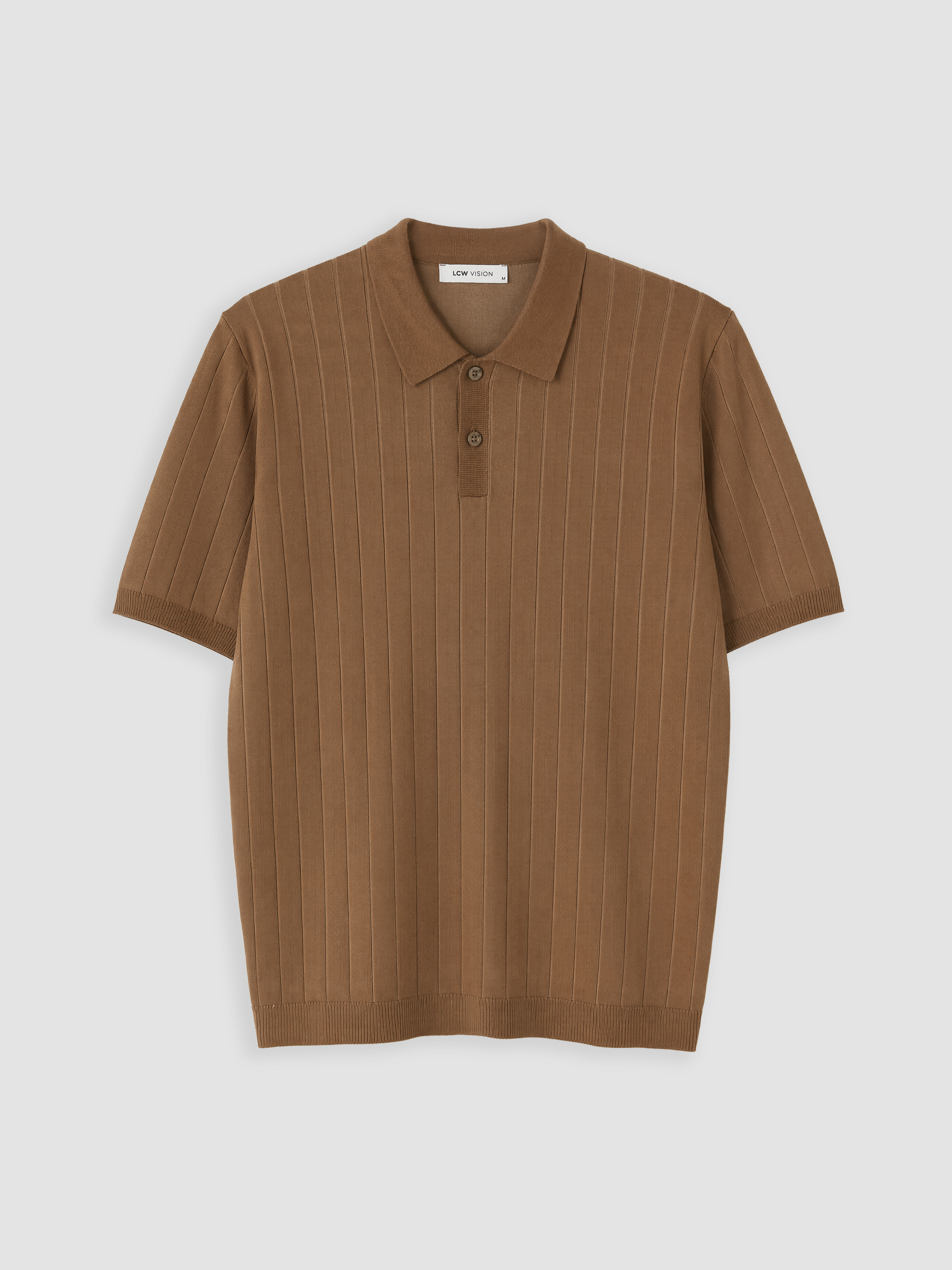 LCW Vision Polo Yaka Fitilli Erkek Triko Tişört görsel 5