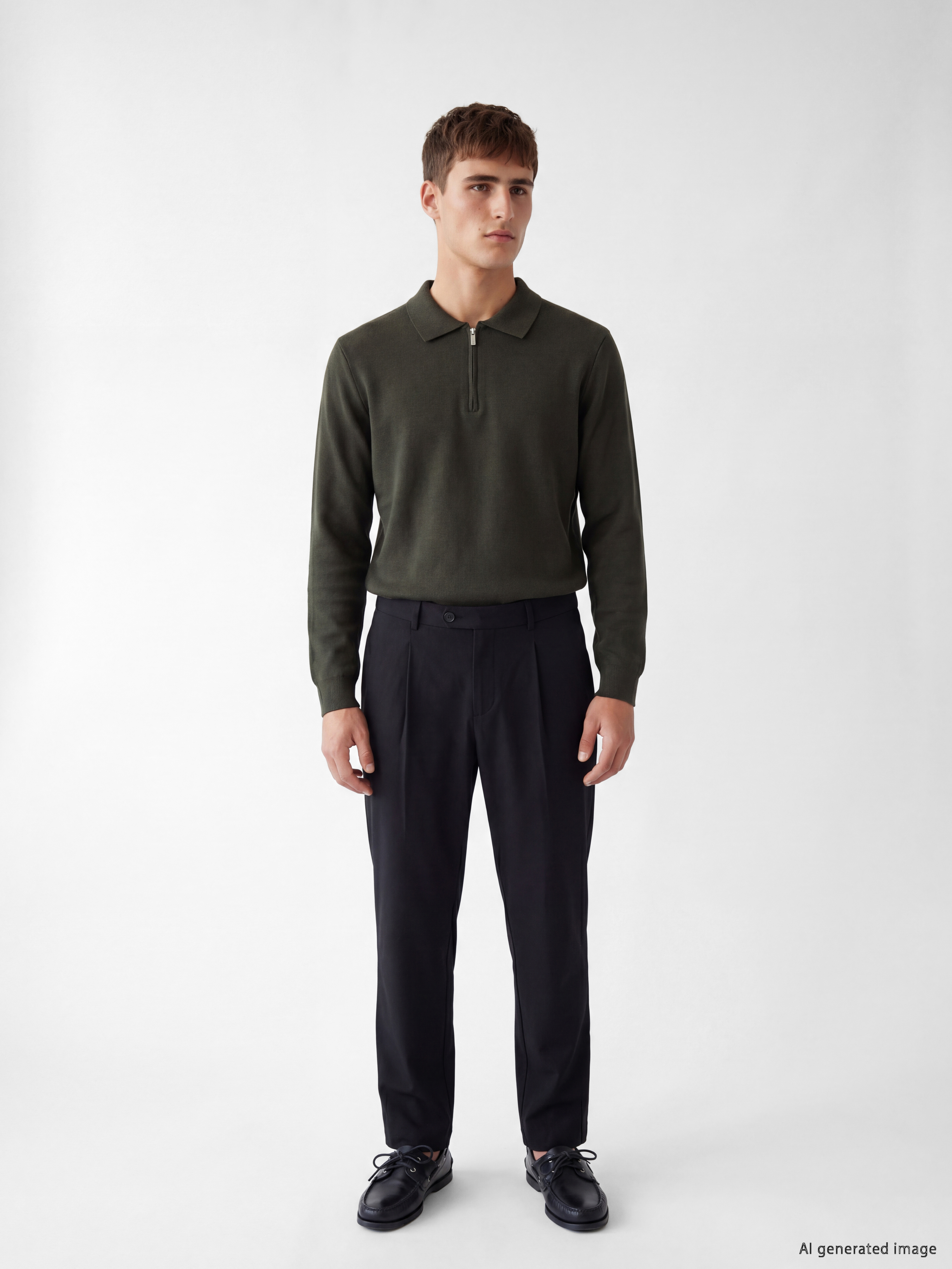 LCW Vision Polo Yaka Erkek Triko Kazak görsel 2