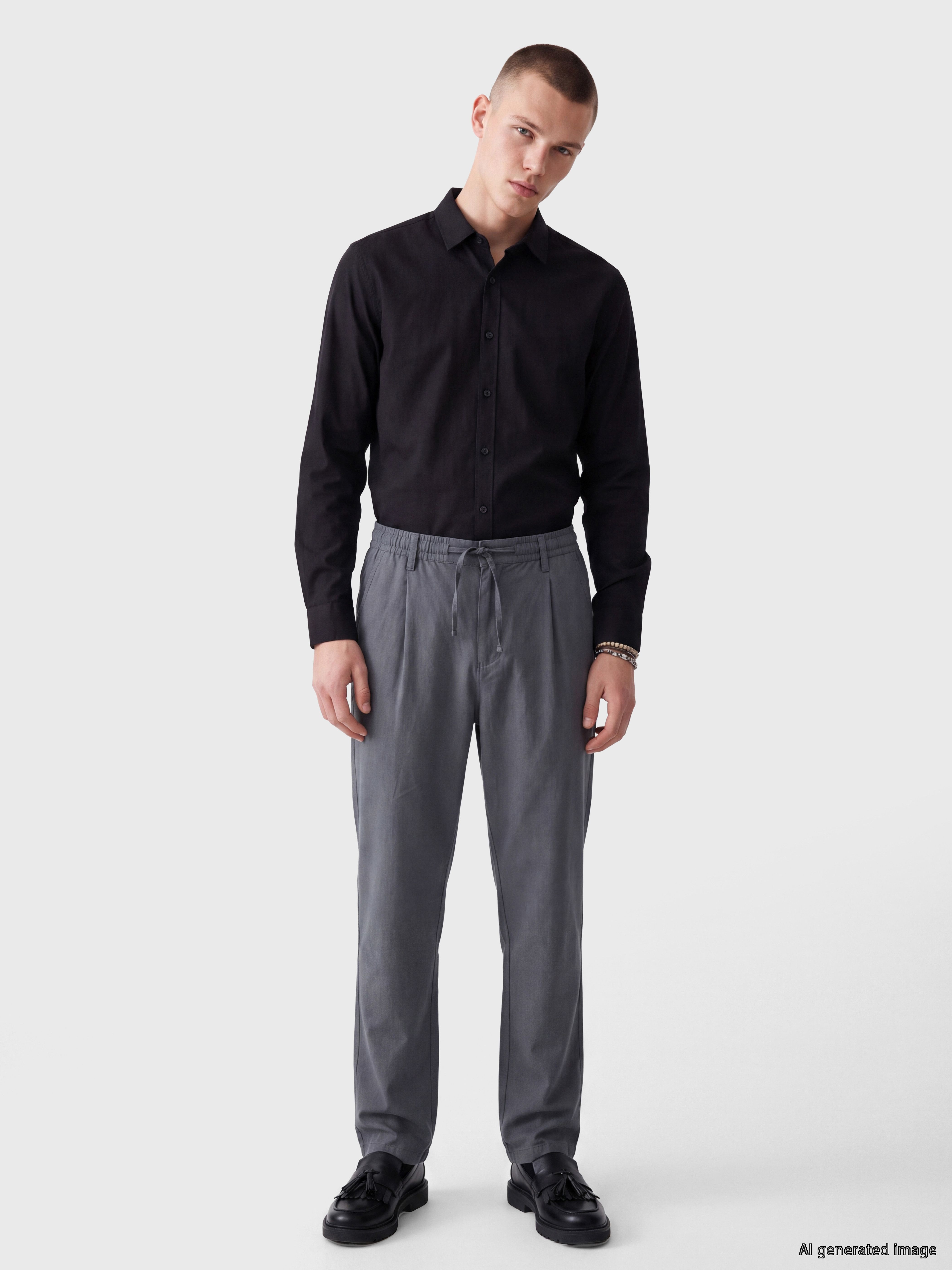 XSIDE Relax Fit Gabardin Erkek Gömlek görsel 2