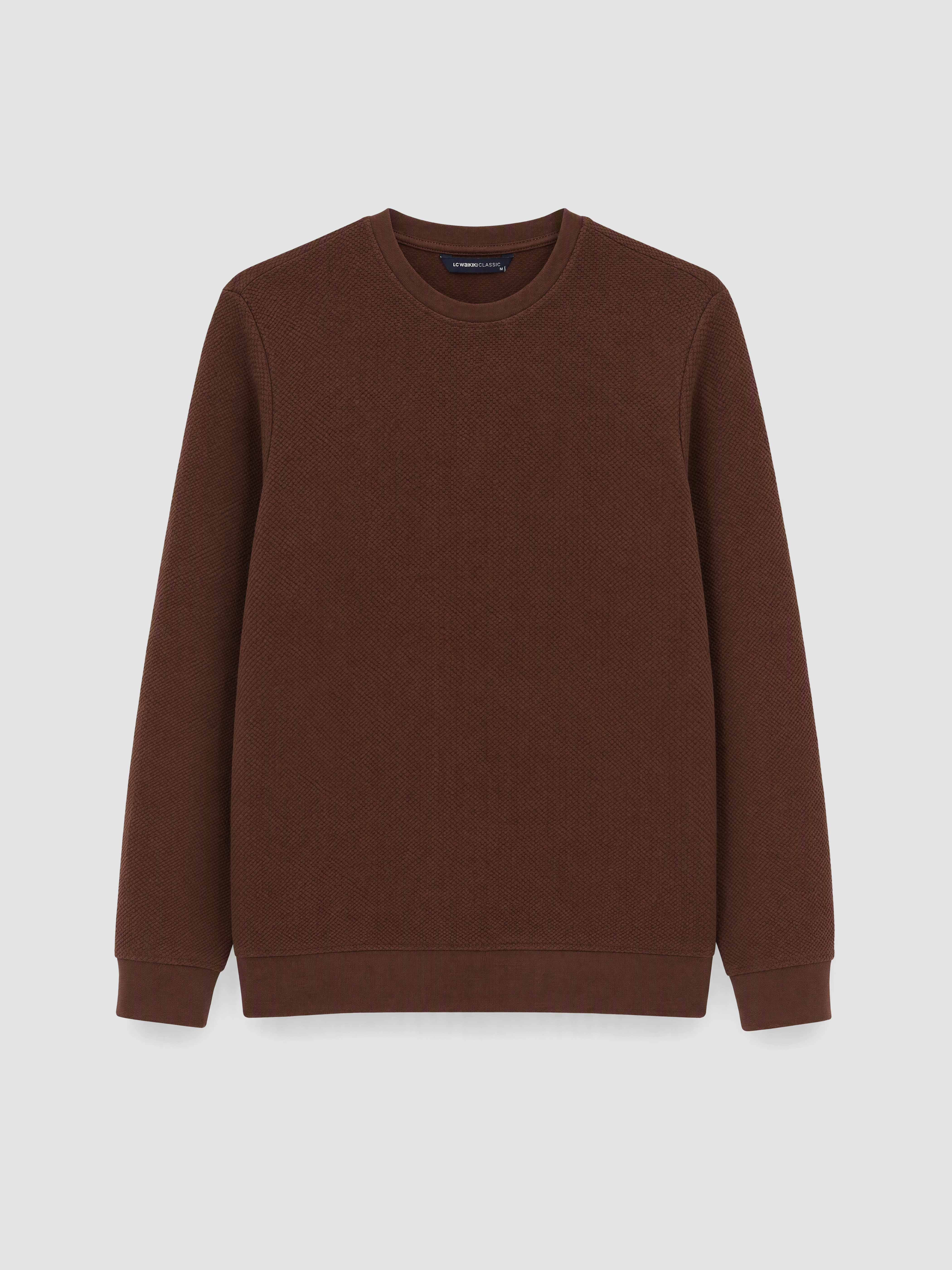 LCWAIKIKI Classic Bisiklet Yaka Erkek Sweatshirt görsel 4