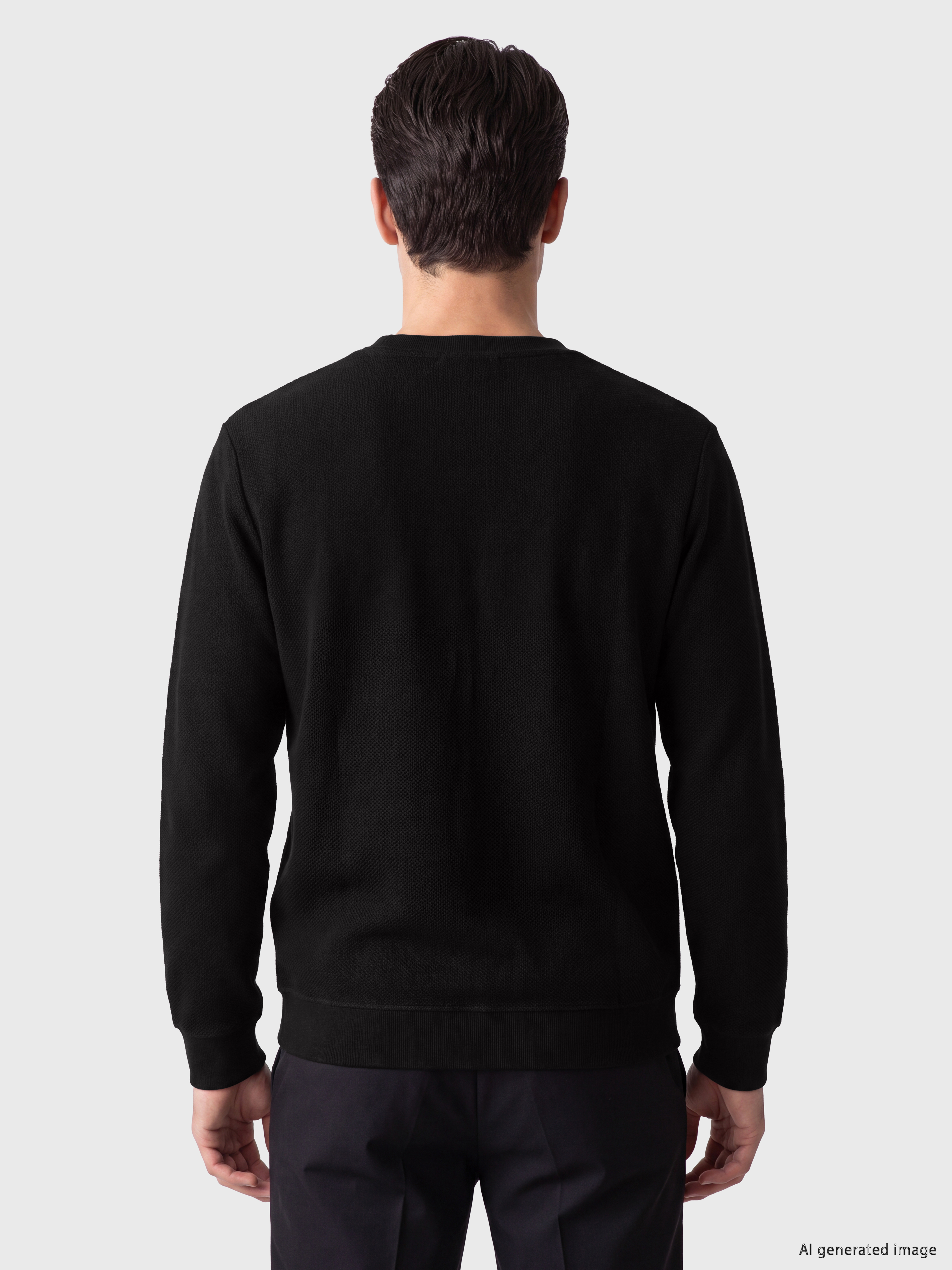 LCWAIKIKI Classic Bisiklet Yaka Erkek Sweatshirt görsel 3
