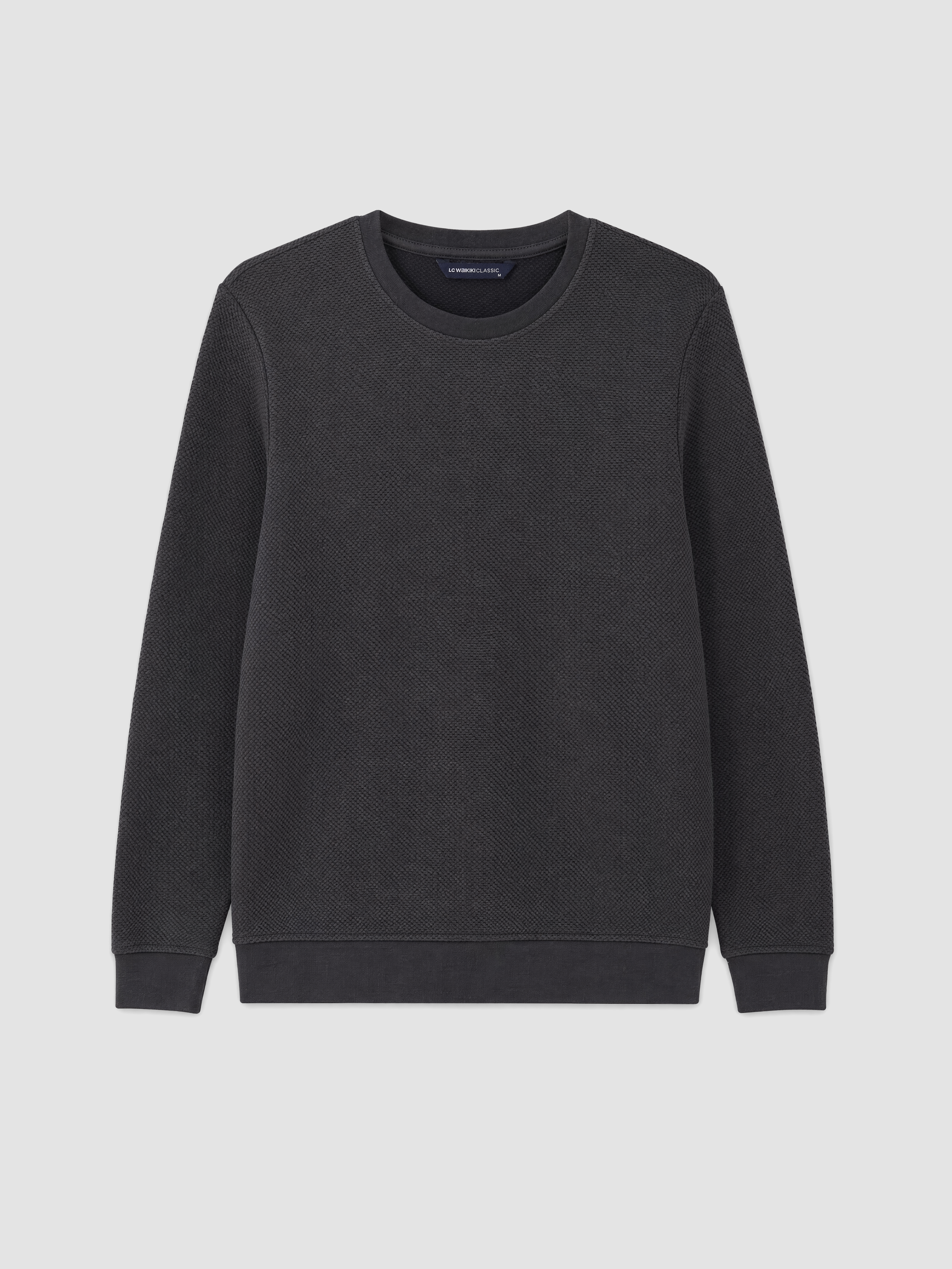 LCWAIKIKI Classic Bisiklet Yaka Erkek Sweatshirt görsel 4
